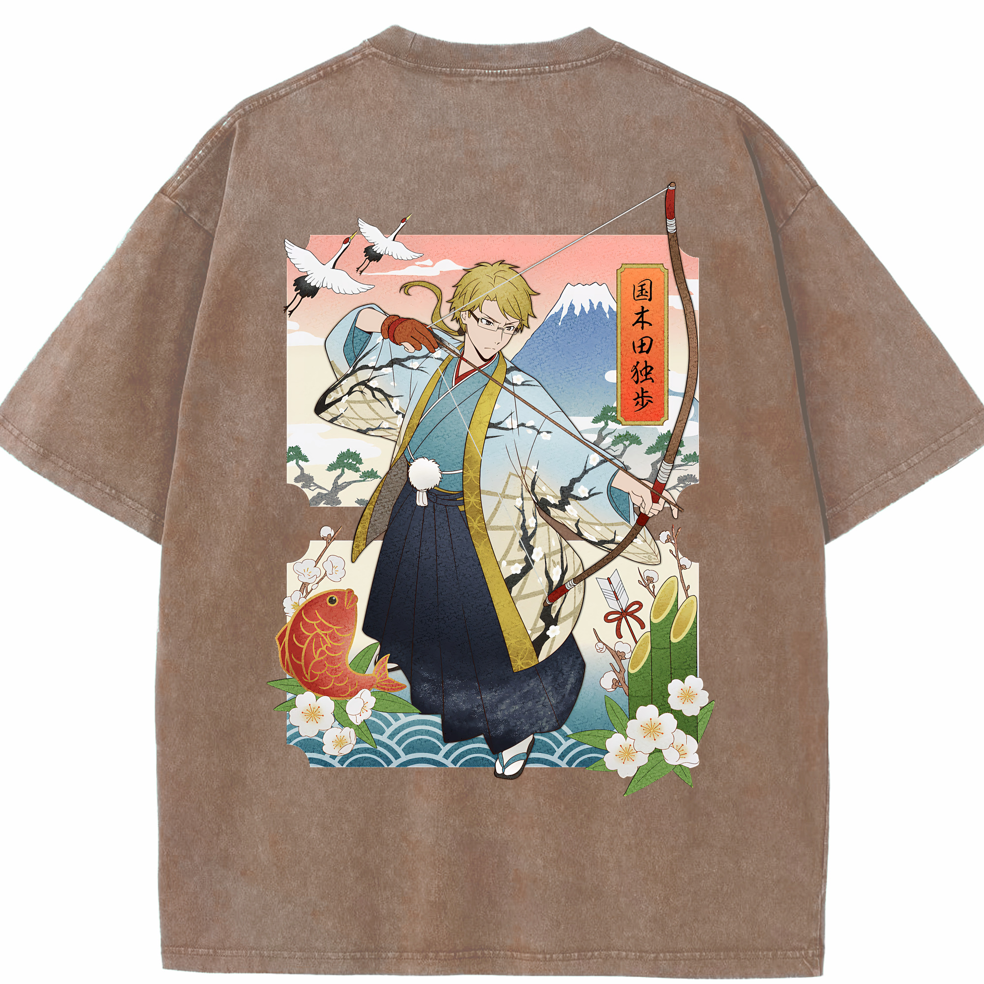 （画像用） 文豪ストレイドッグス Bungo Stray Dogs 綿100% ヴィンテージ風 半袖Tシャツ（背面プリント）