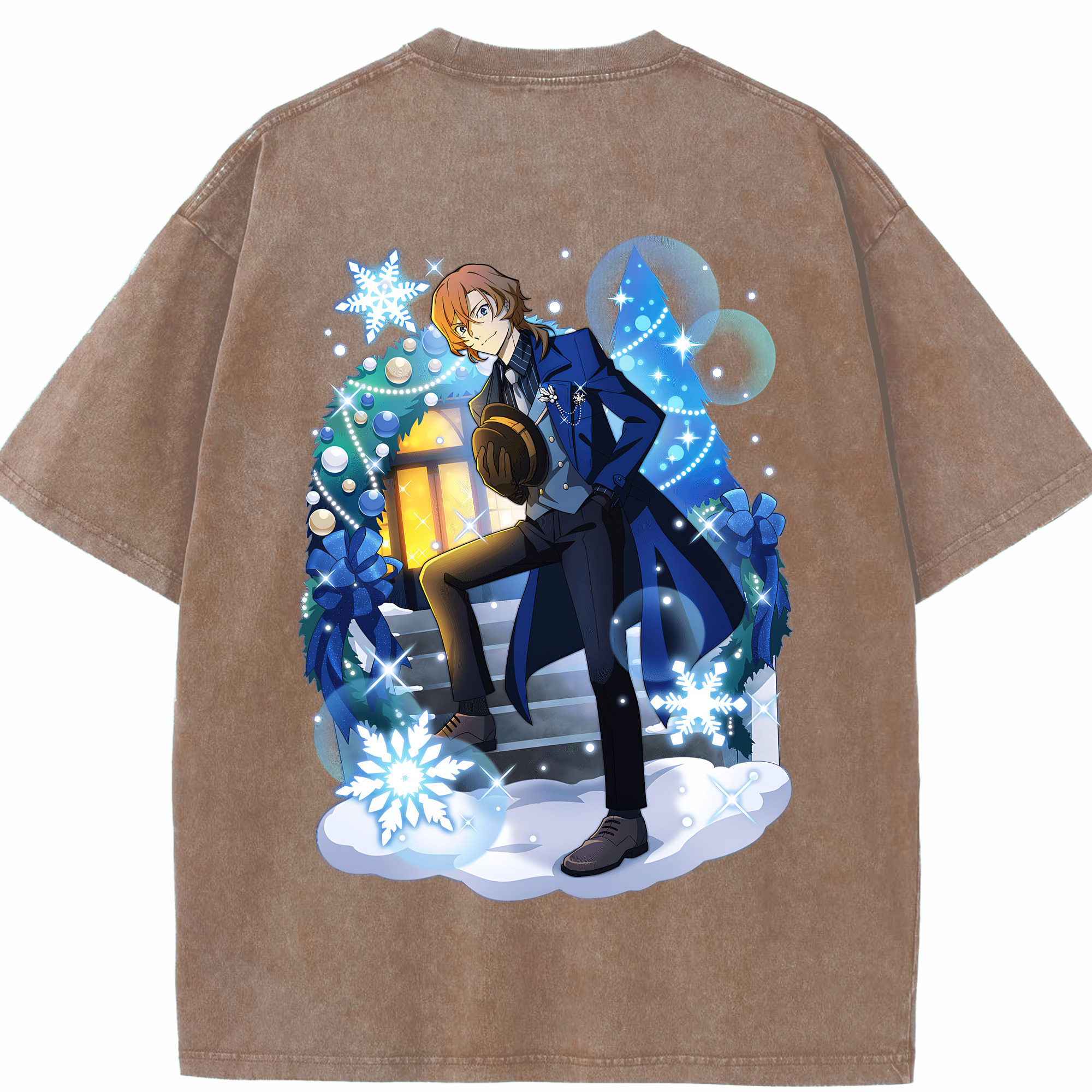 （画像用） 文豪ストレイドッグス Bungo Stray Dogs 綿100% ヴィンテージ風 半袖Tシャツ（背面プリント）