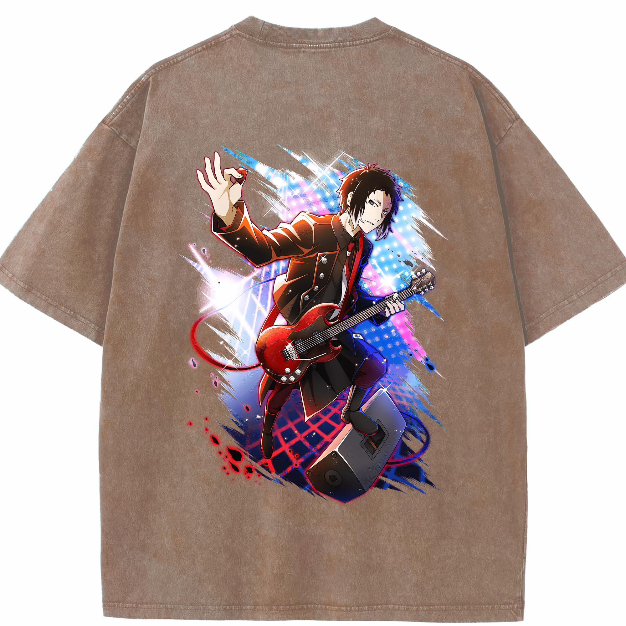 （画像用） 文豪ストレイドッグス Bungo Stray Dogs 綿100% ヴィンテージ風 半袖Tシャツ（背面プリント）