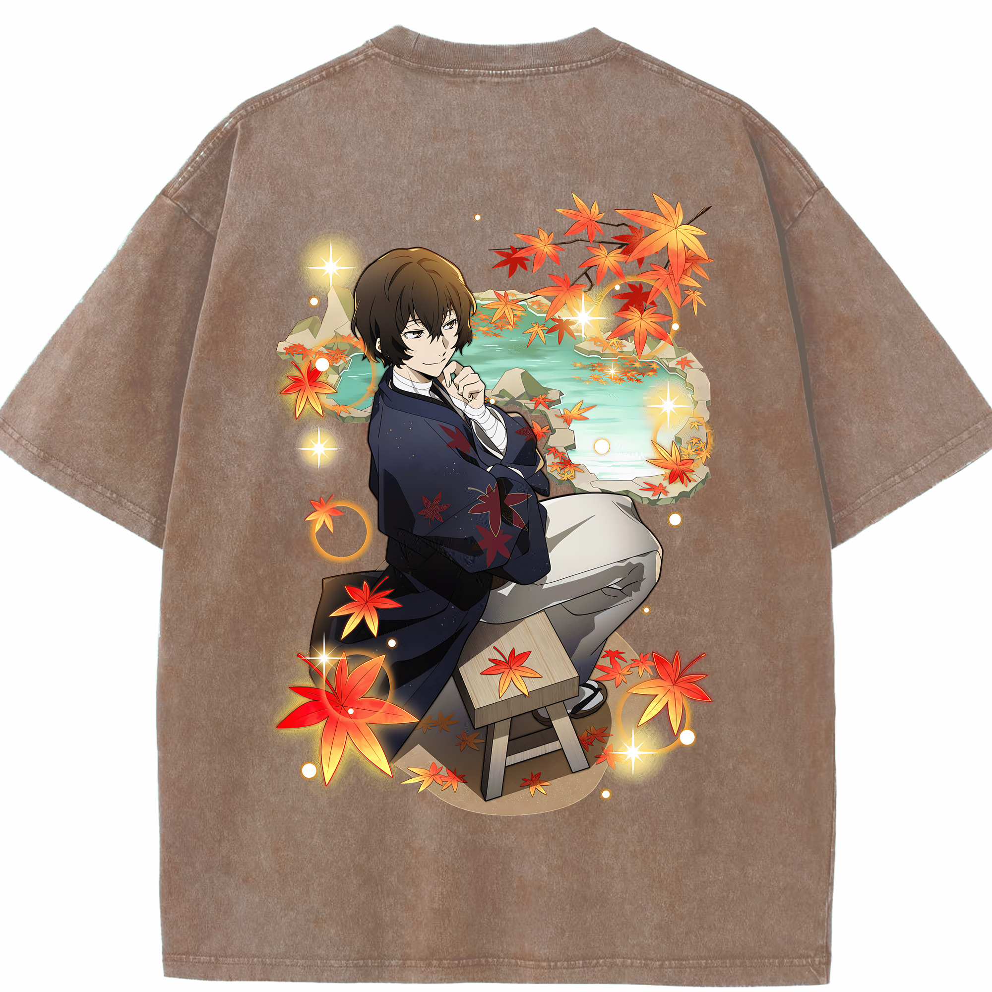 （画像用） 文豪ストレイドッグス Bungo Stray Dogs 綿100% ヴィンテージ風 半袖Tシャツ（背面プリント）