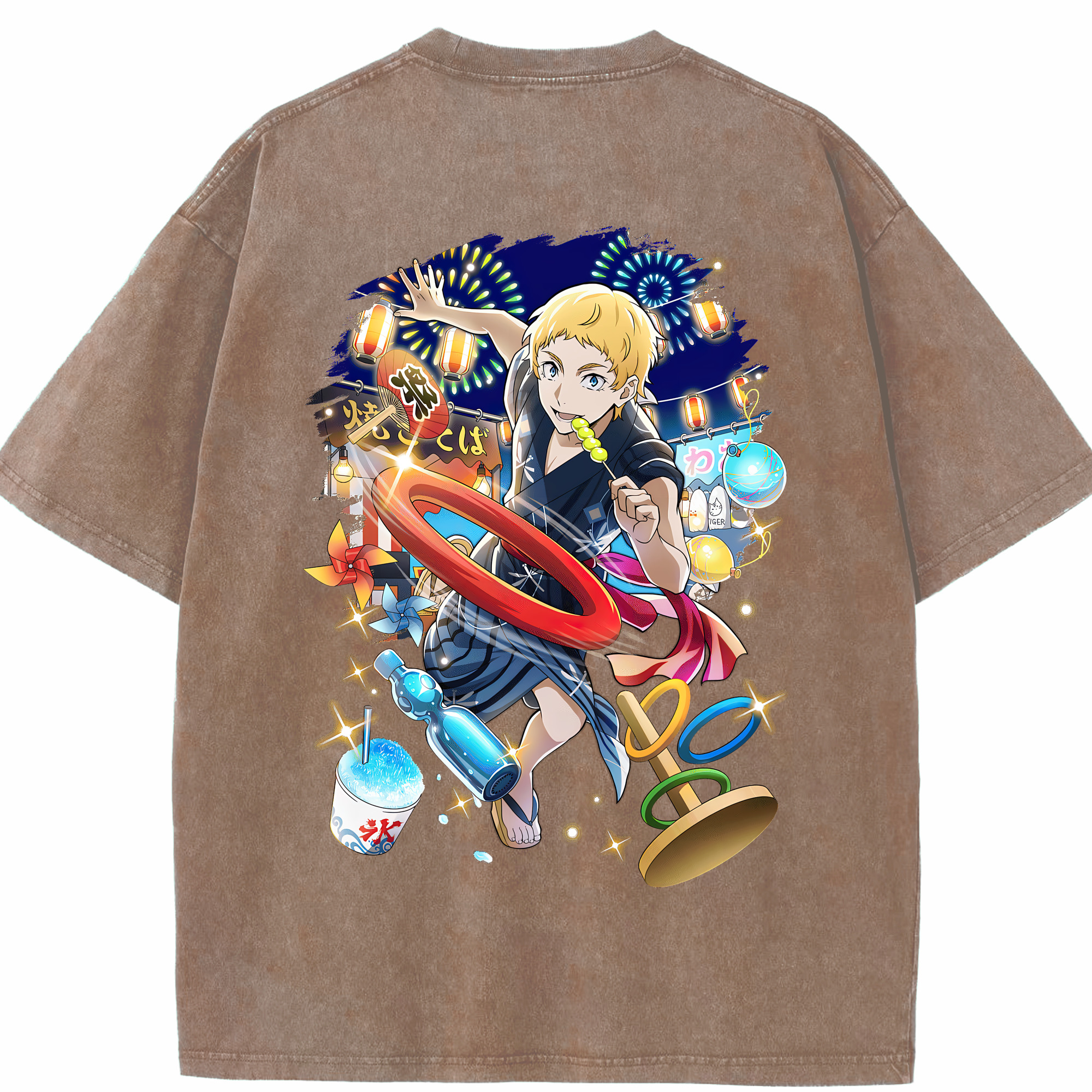 （画像用） 文豪ストレイドッグス Bungo Stray Dogs 綿100% ヴィンテージ風 半袖Tシャツ（背面プリント）