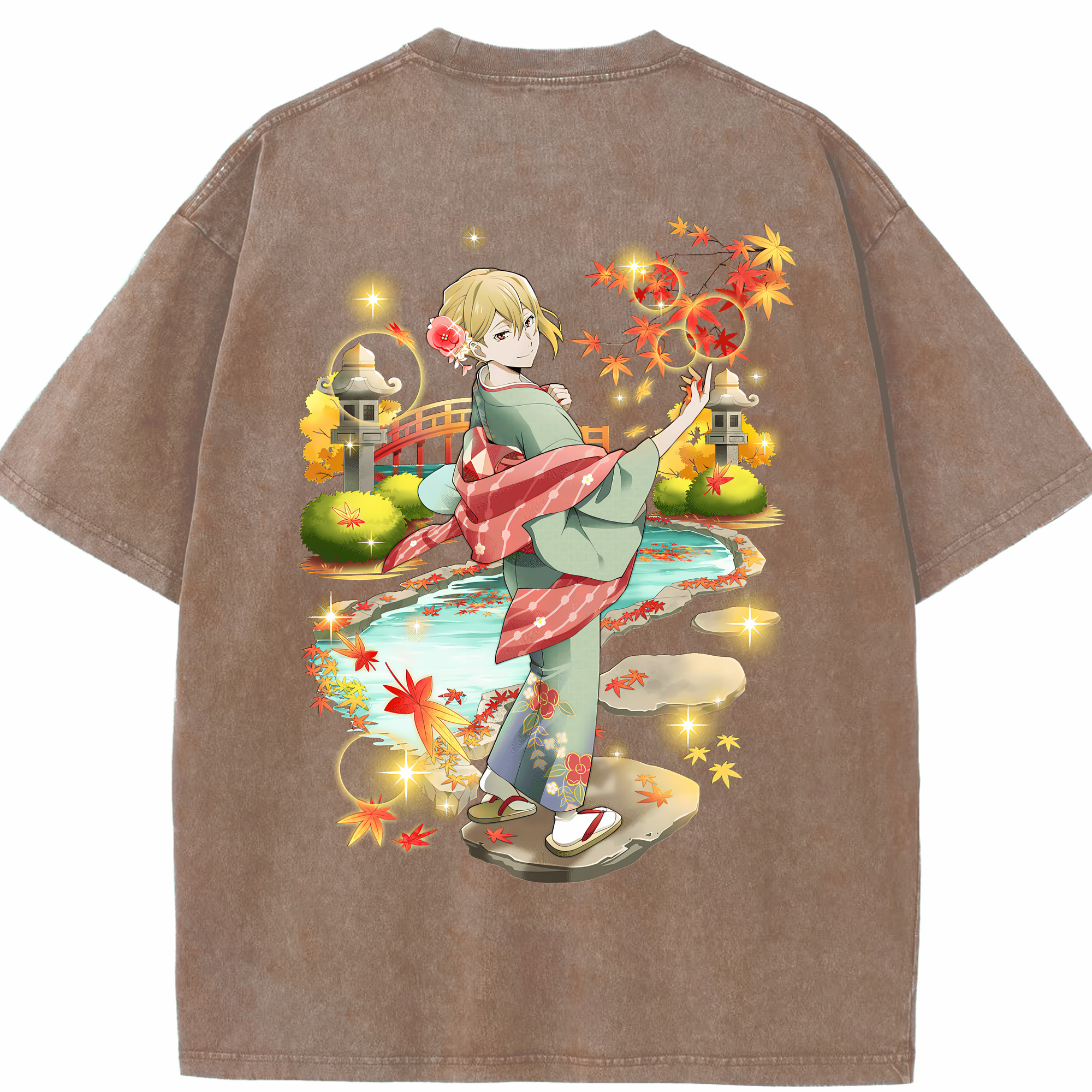 （画像用） 文豪ストレイドッグス Bungo Stray Dogs 綿100% ヴィンテージ風 半袖Tシャツ（背面プリント）