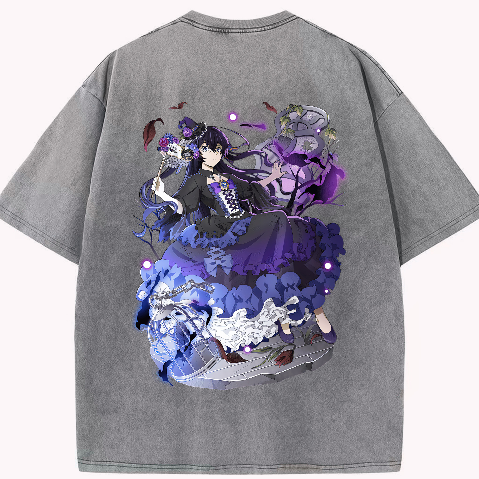 （画像用） 文豪ストレイドッグス Bungo Stray Dogs 綿100% ヴィンテージ風 半袖Tシャツ（背面プリント）