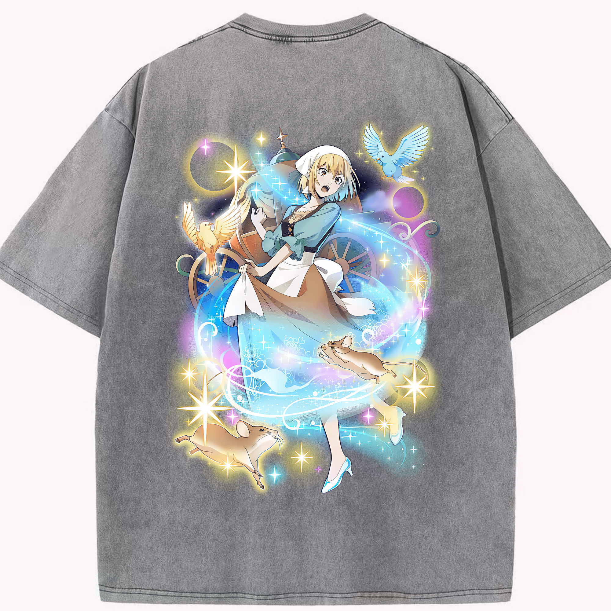 （画像用） 文豪ストレイドッグス Bungo Stray Dogs 綿100% ヴィンテージ風 半袖Tシャツ（背面プリント）