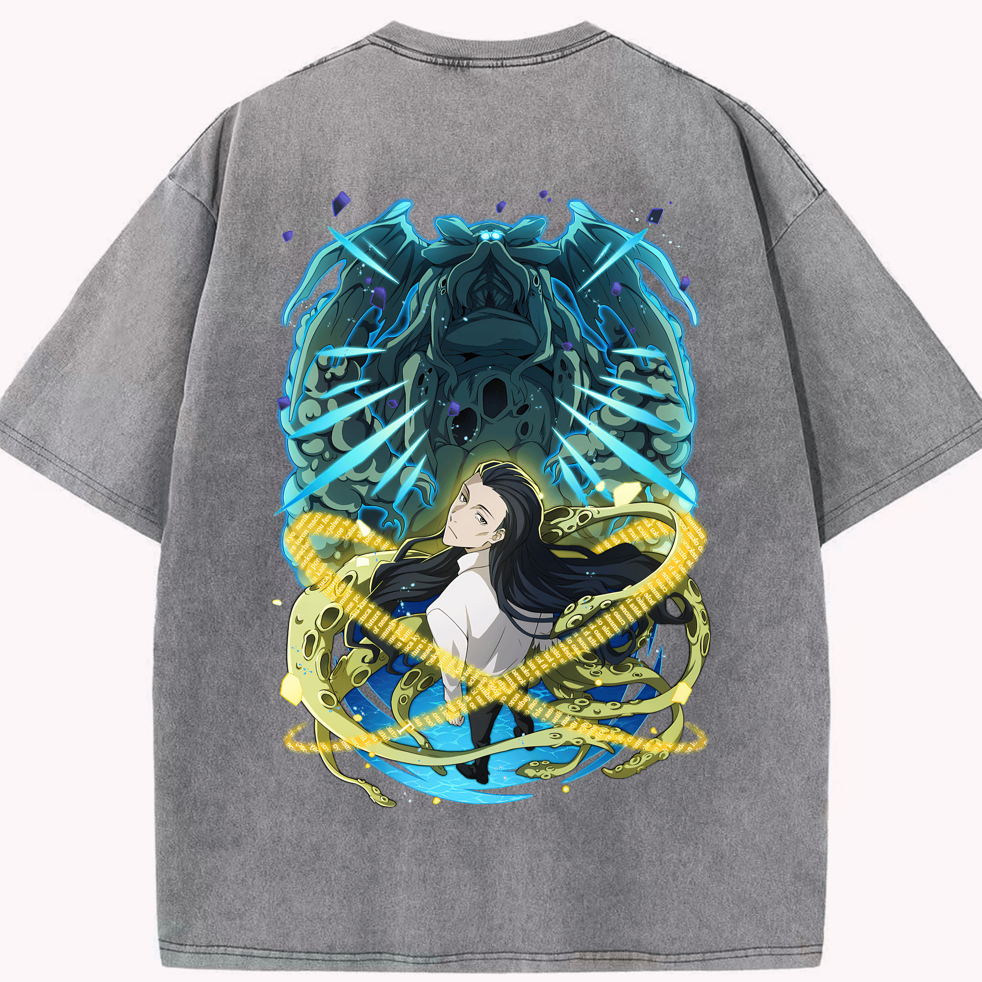 （画像用） 文豪ストレイドッグス Bungo Stray Dogs 綿100% ヴィンテージ風 半袖Tシャツ（背面プリント）