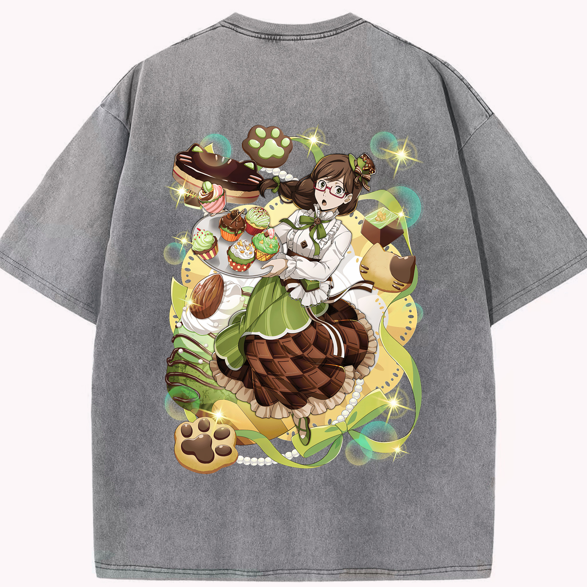 （画像用） 文豪ストレイドッグス Bungo Stray Dogs 綿100% ヴィンテージ風 半袖Tシャツ（背面プリント）