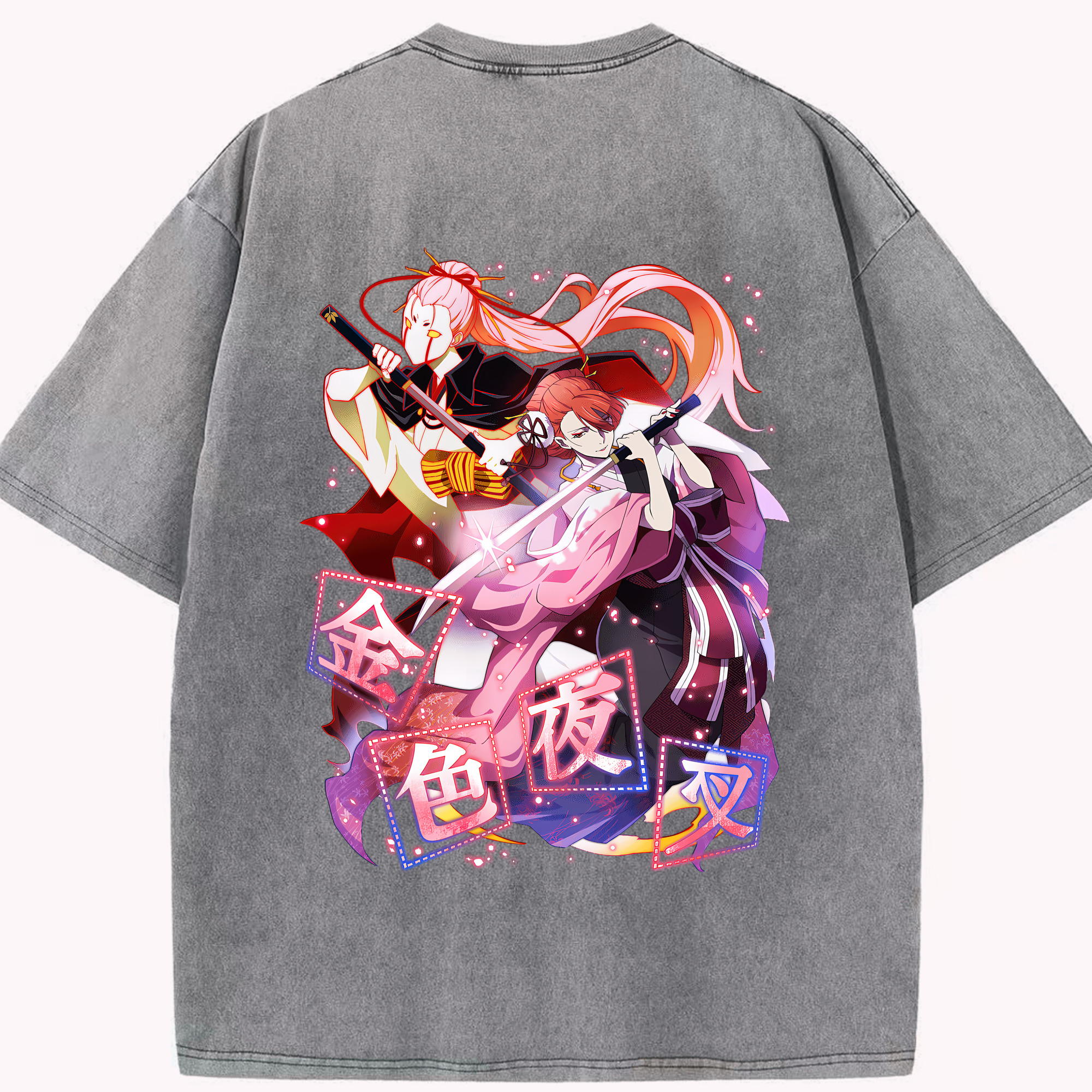 （画像用） 文豪ストレイドッグス Bungo Stray Dogs 綿100% ヴィンテージ風 半袖Tシャツ（背面プリント）