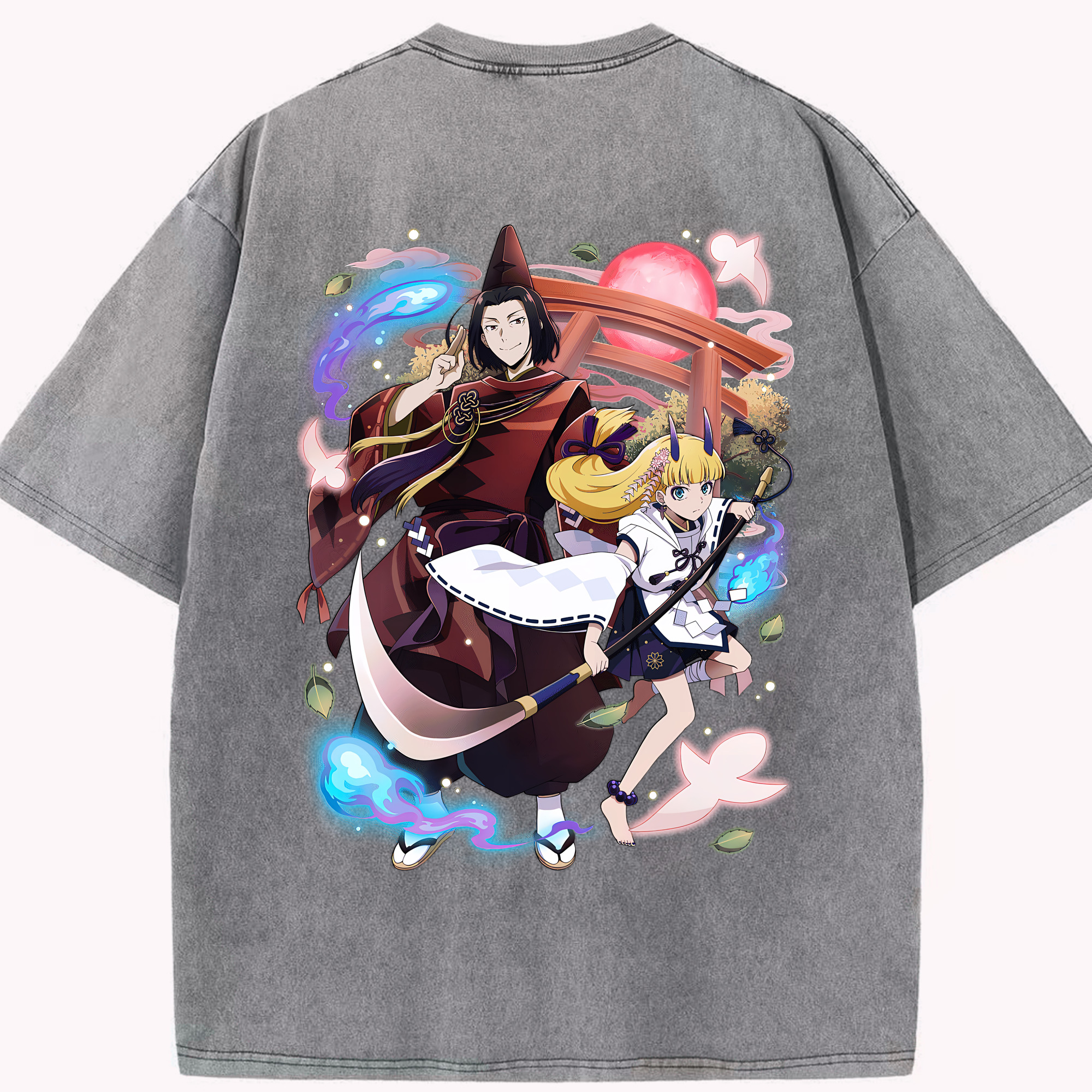（画像用） 文豪ストレイドッグス Bungo Stray Dogs 綿100% ヴィンテージ風 半袖Tシャツ（背面プリント）