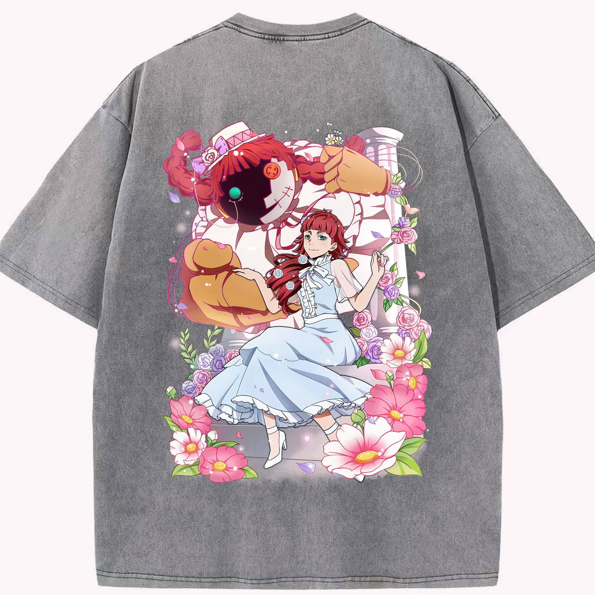 （画像用） 文豪ストレイドッグス Bungo Stray Dogs 綿100% ヴィンテージ風 半袖Tシャツ（背面プリント）
