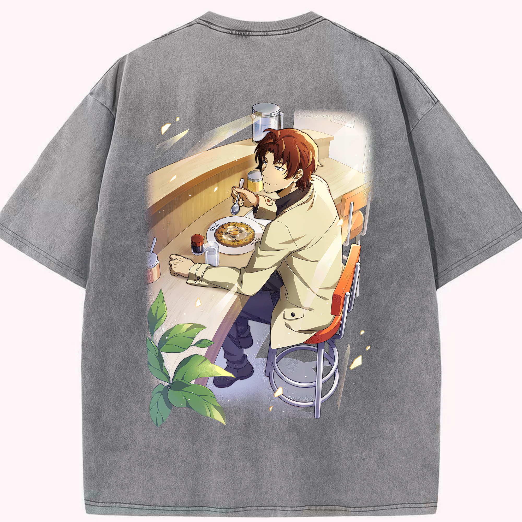 （画像用） 文豪ストレイドッグス Bungo Stray Dogs 綿100% ヴィンテージ風 半袖Tシャツ（背面プリント）