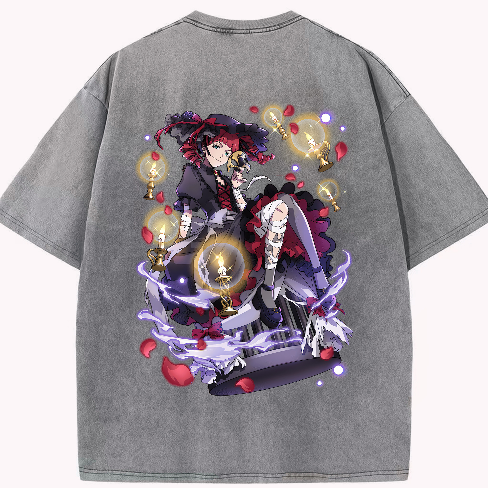 （画像用） 文豪ストレイドッグス Bungo Stray Dogs 綿100% ヴィンテージ風 半袖Tシャツ（背面プリント）