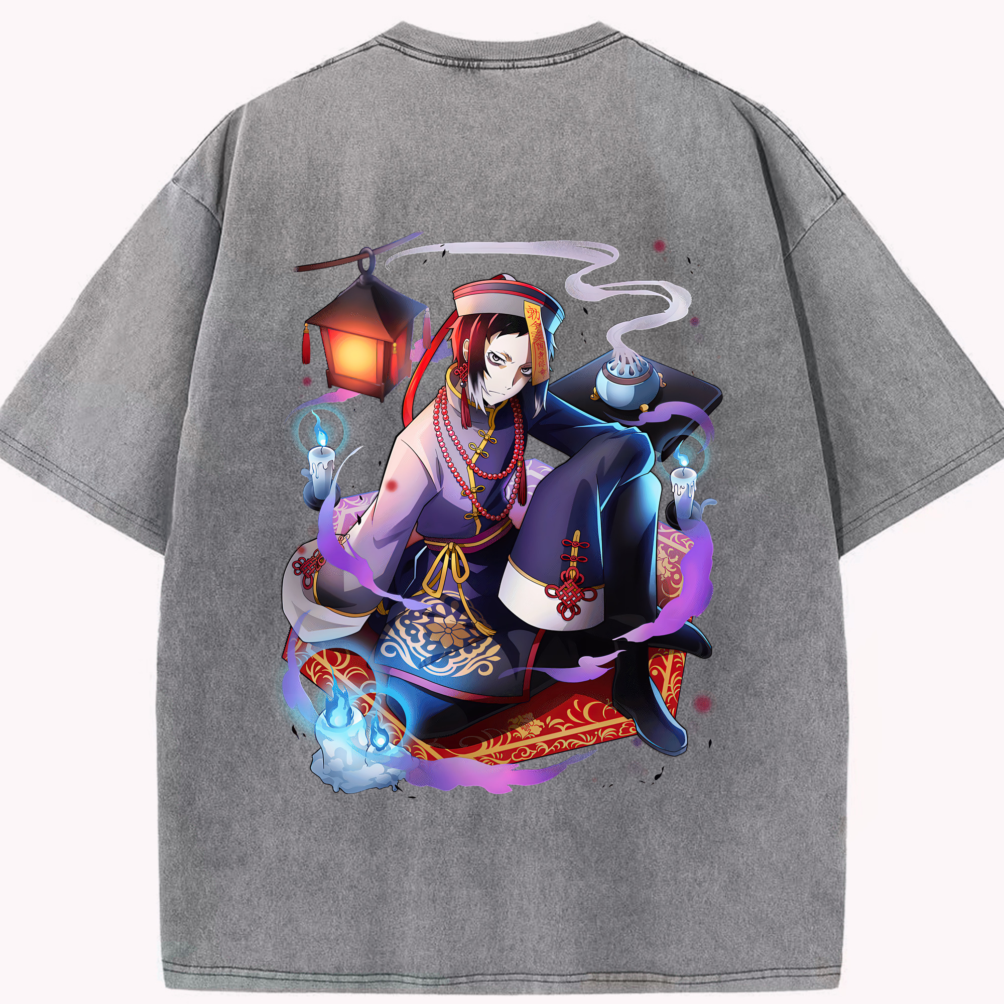 文豪ストレイドッグス Bungo Stray Dogs 綿100% ヴィンテージ風 半袖Tシャツ（背面プリント）
