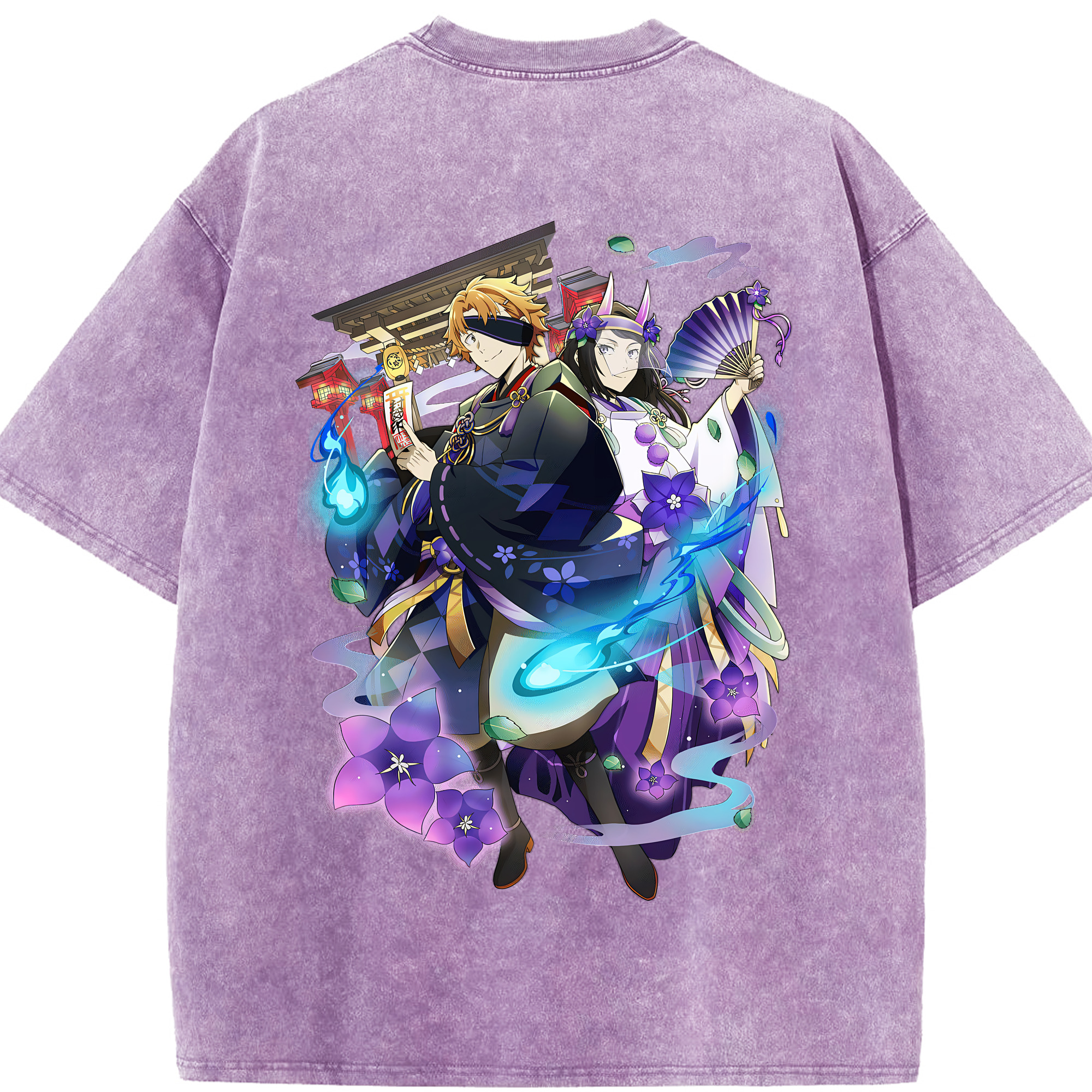 （画像用） 文豪ストレイドッグス Bungo Stray Dogs 綿100% ヴィンテージ風 半袖Tシャツ（背面プリント）