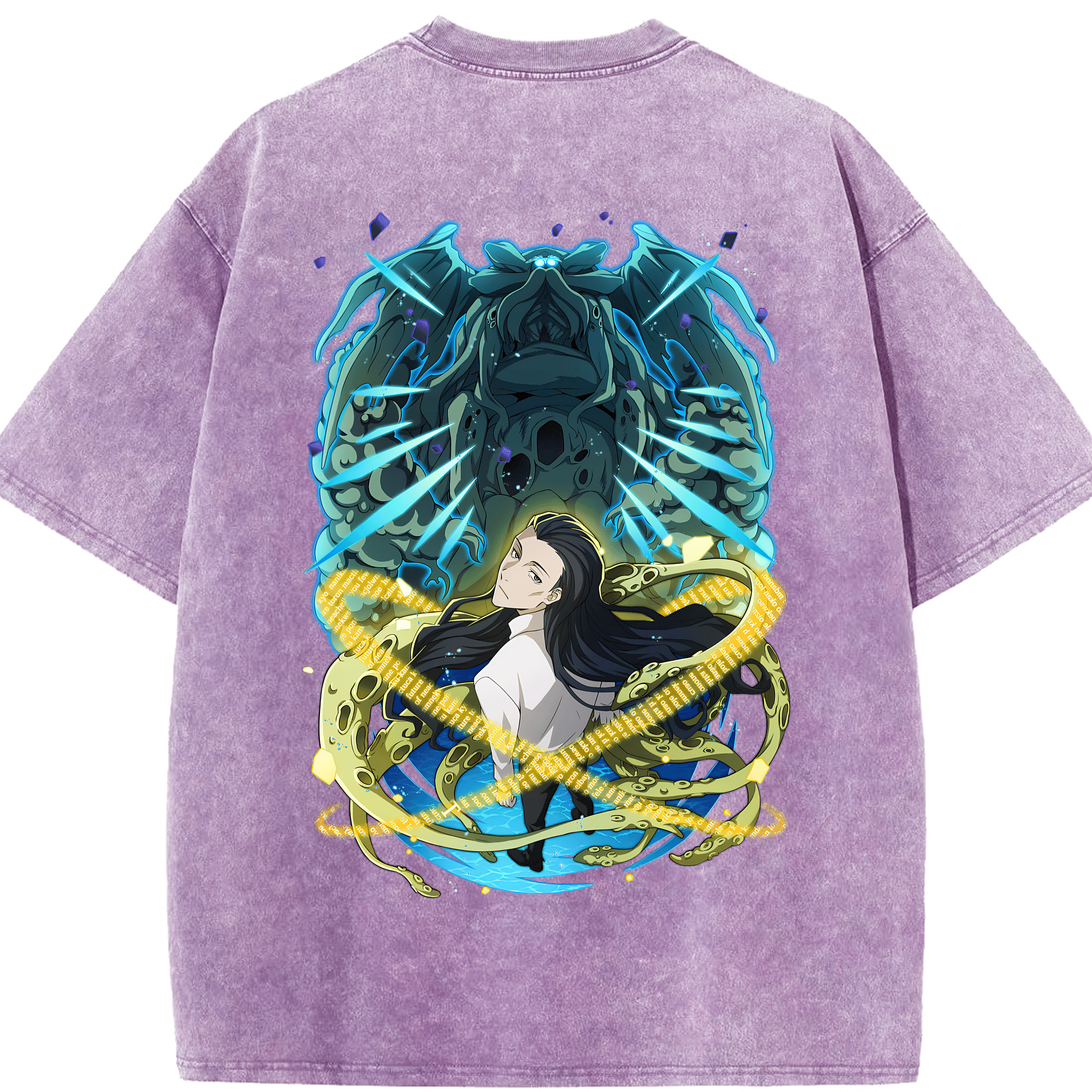（画像用） 文豪ストレイドッグス Bungo Stray Dogs 綿100% ヴィンテージ風 半袖Tシャツ（背面プリント）