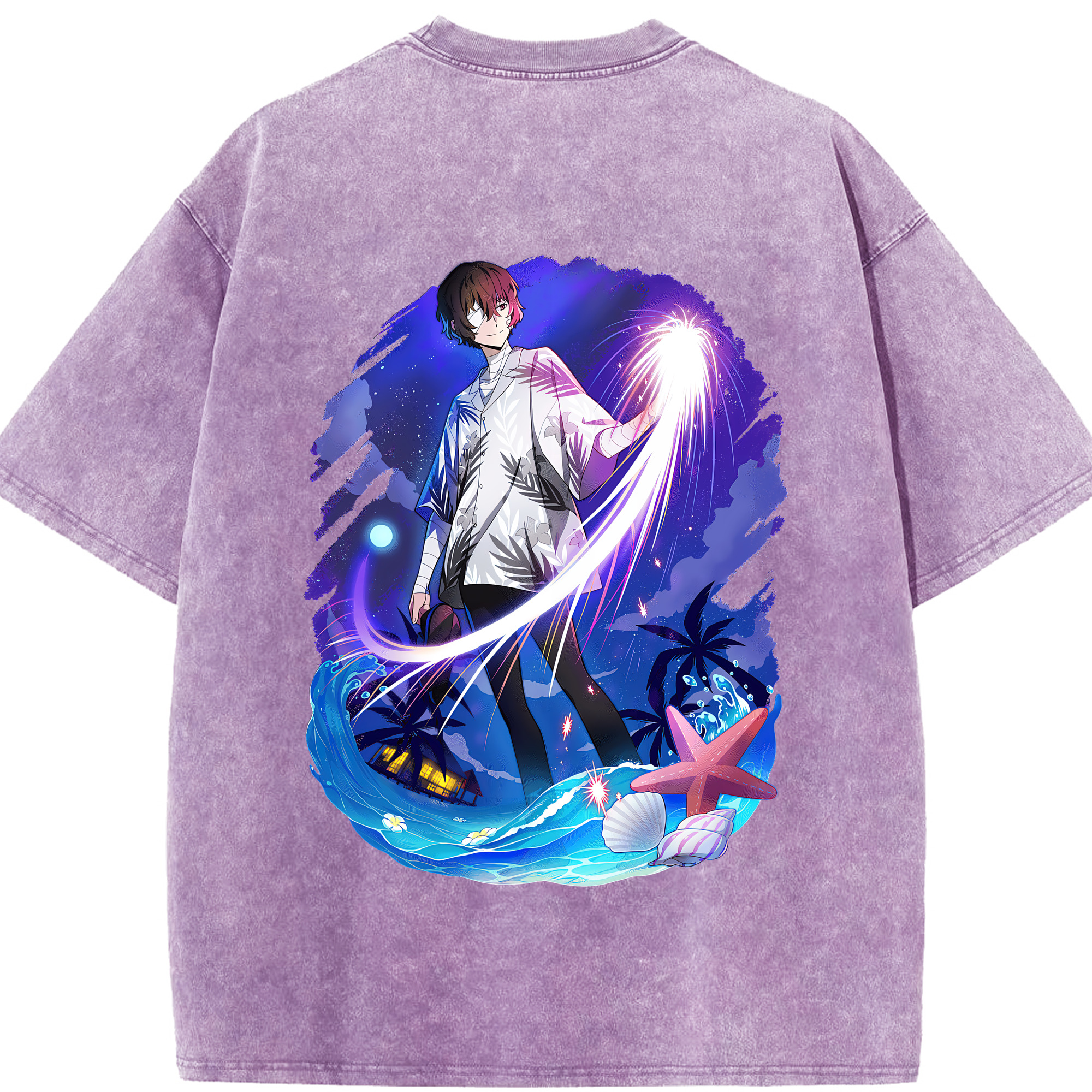 （画像用） 文豪ストレイドッグス Bungo Stray Dogs 綿100% ヴィンテージ風 半袖Tシャツ（背面プリント）