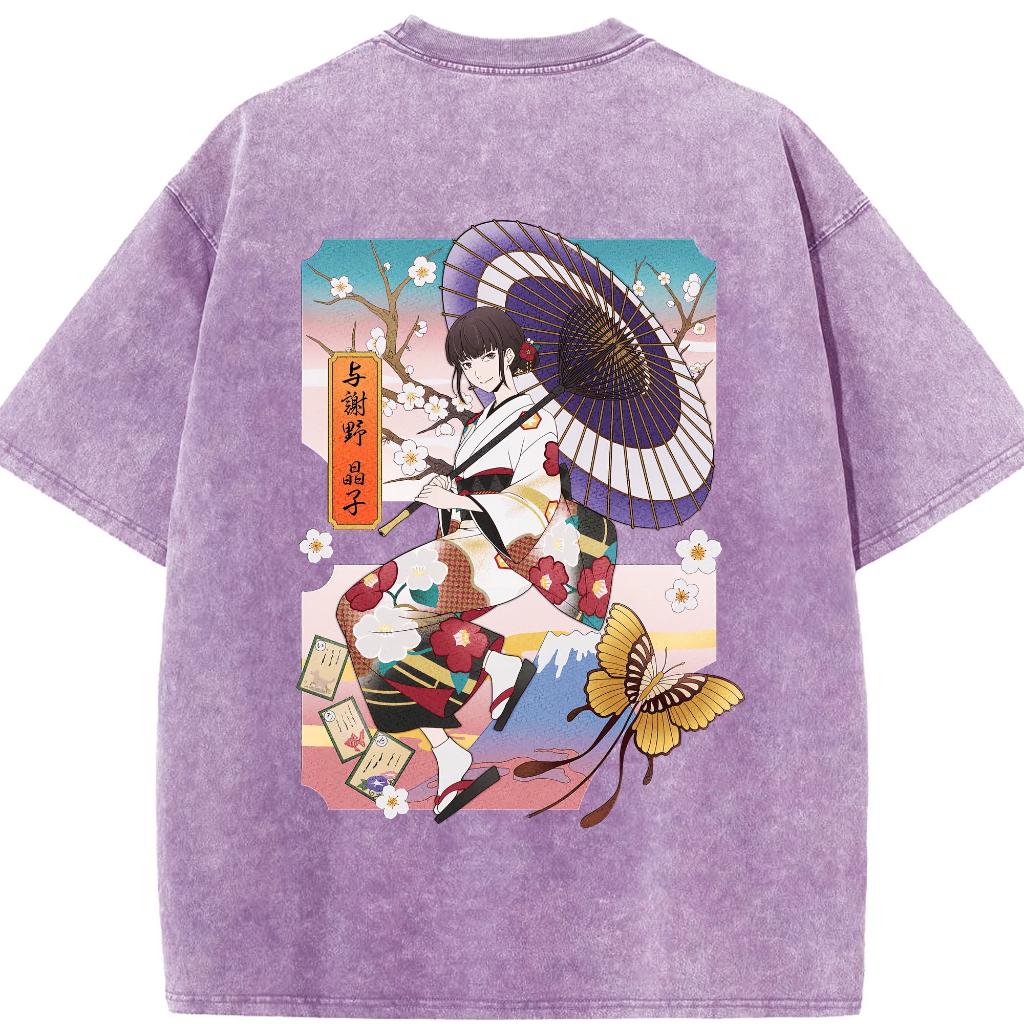 （画像用） 文豪ストレイドッグス Bungo Stray Dogs 綿100% ヴィンテージ風 半袖Tシャツ（背面プリント）