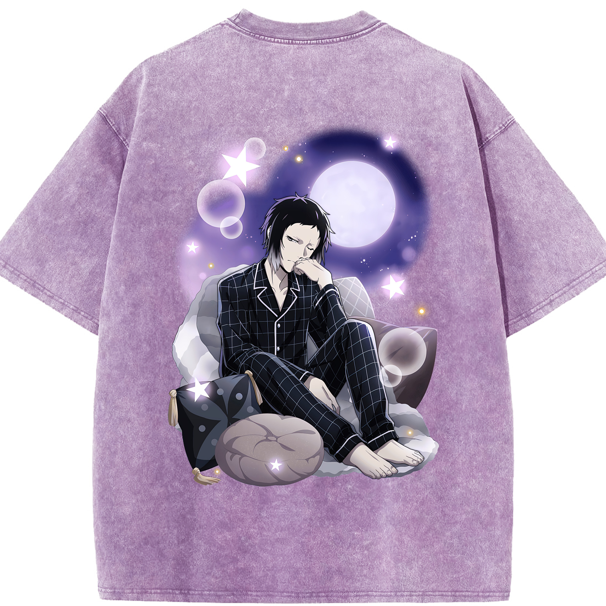 （画像用） 文豪ストレイドッグス Bungo Stray Dogs 綿100% ヴィンテージ風 半袖Tシャツ（背面プリント）