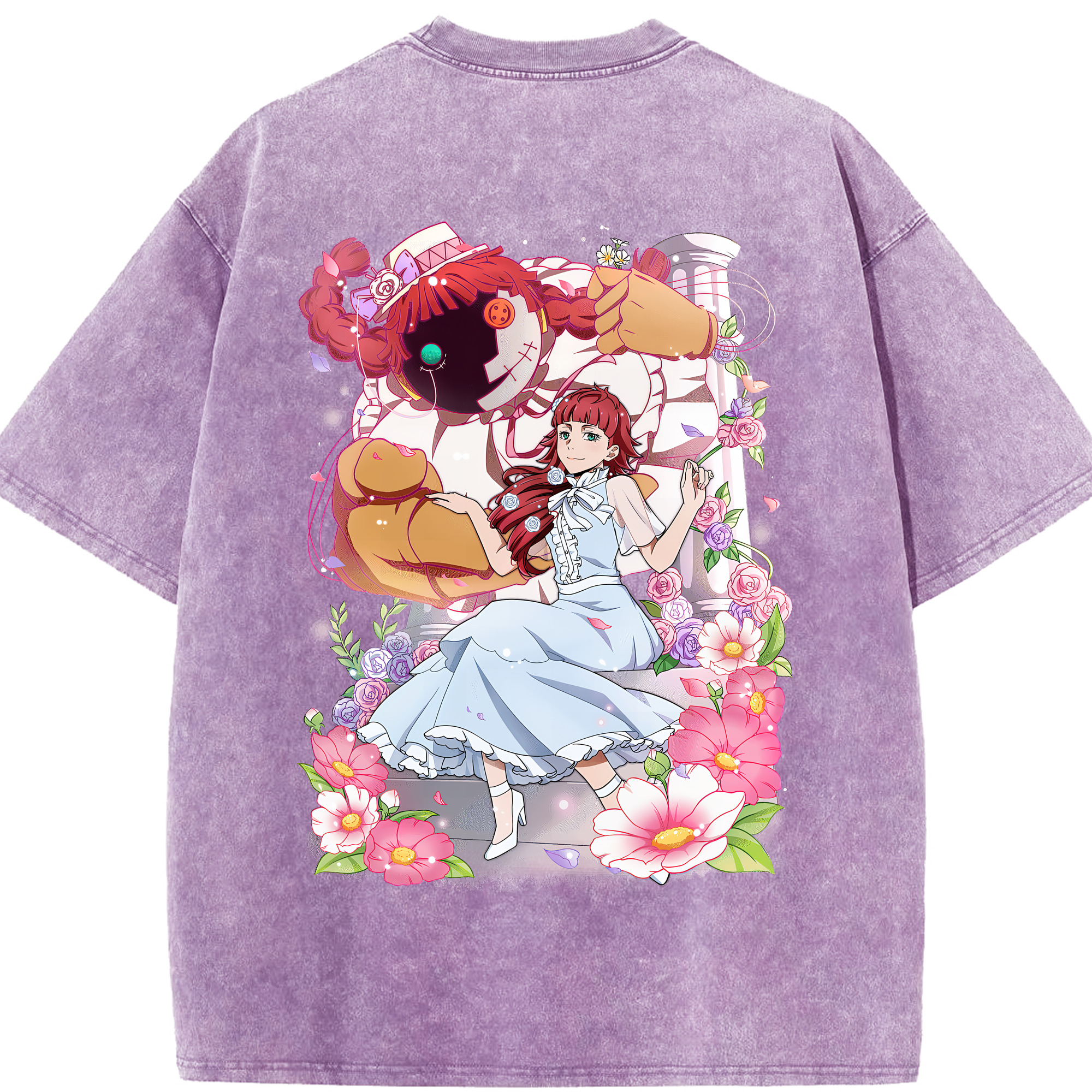 （画像用） 文豪ストレイドッグス Bungo Stray Dogs 綿100% ヴィンテージ風 半袖Tシャツ（背面プリント）