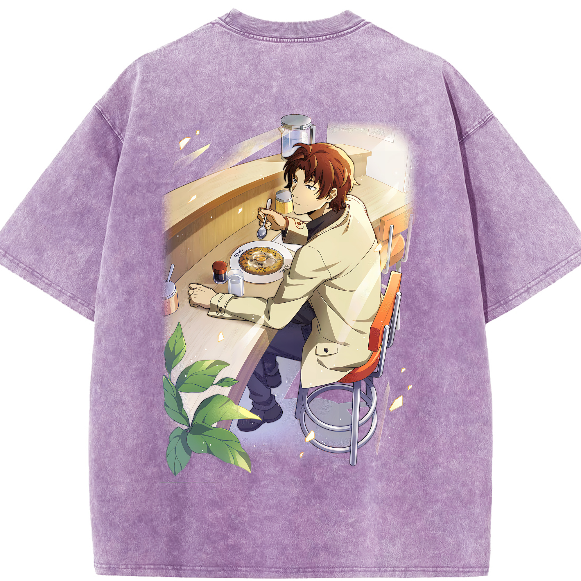 （画像用） 文豪ストレイドッグス Bungo Stray Dogs 綿100% ヴィンテージ風 半袖Tシャツ（背面プリント）