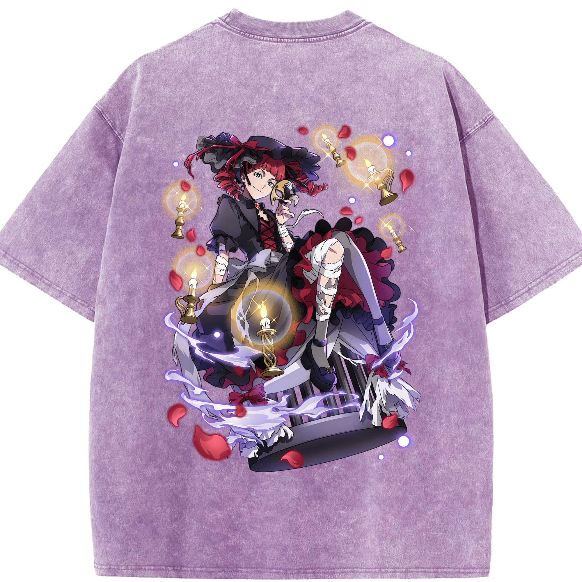 （画像用） 文豪ストレイドッグス Bungo Stray Dogs 綿100% ヴィンテージ風 半袖Tシャツ（背面プリント）