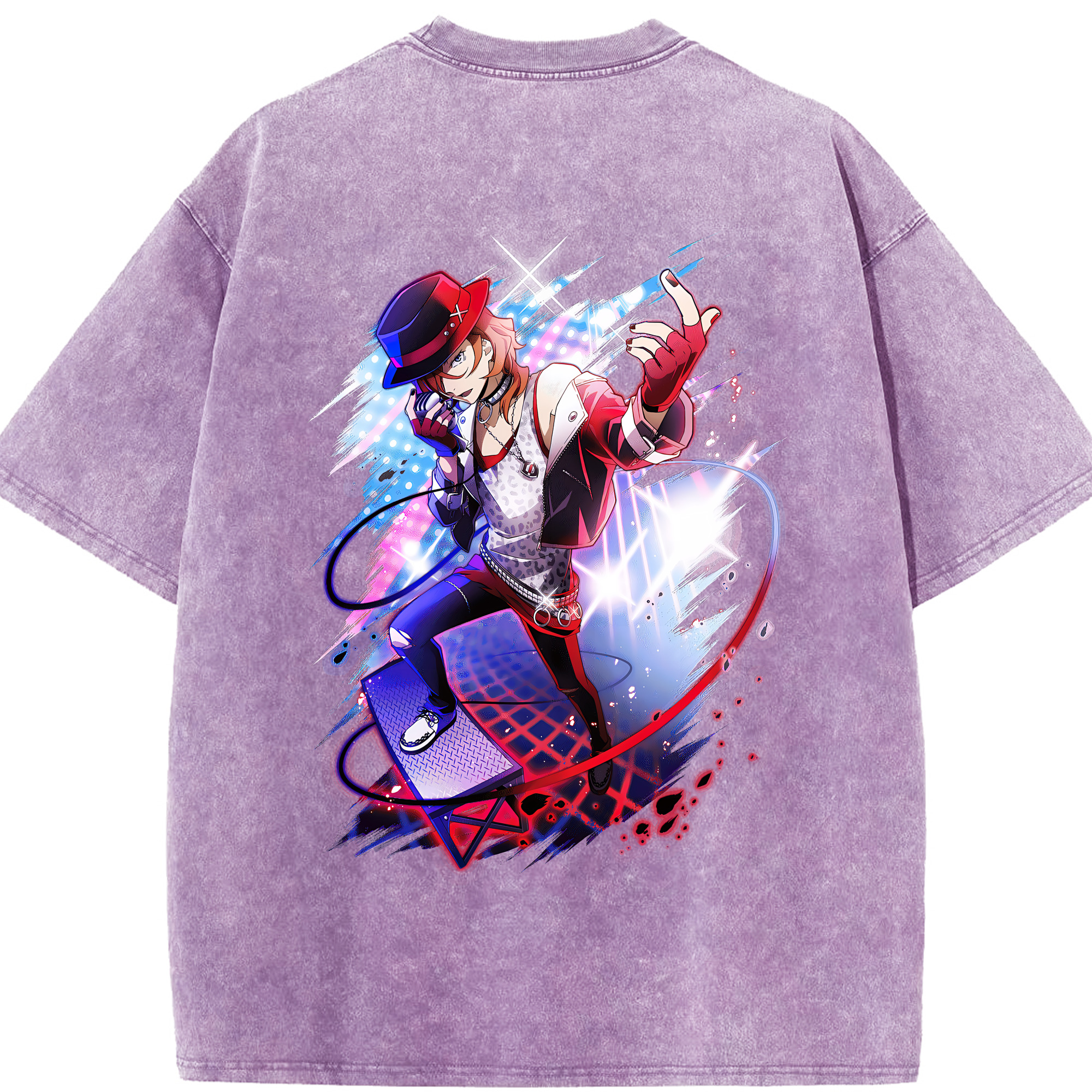 （画像用） 文豪ストレイドッグス Bungo Stray Dogs 綿100% ヴィンテージ風 半袖Tシャツ（背面プリント）