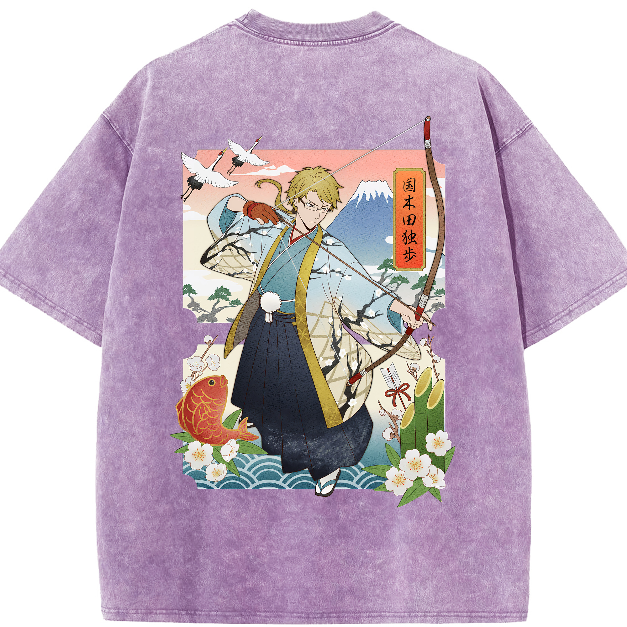 （画像用） 文豪ストレイドッグス Bungo Stray Dogs 綿100% ヴィンテージ風 半袖Tシャツ（背面プリント）