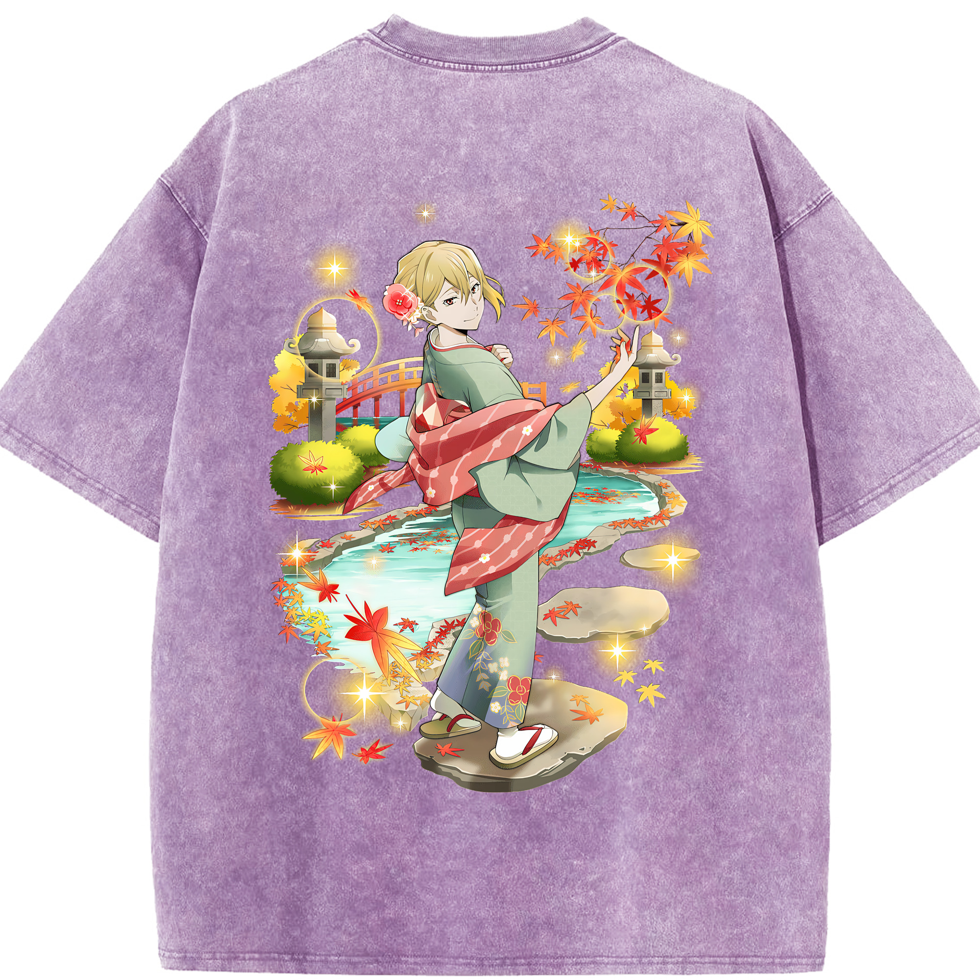 （画像用） 文豪ストレイドッグス Bungo Stray Dogs 綿100% ヴィンテージ風 半袖Tシャツ（背面プリント）