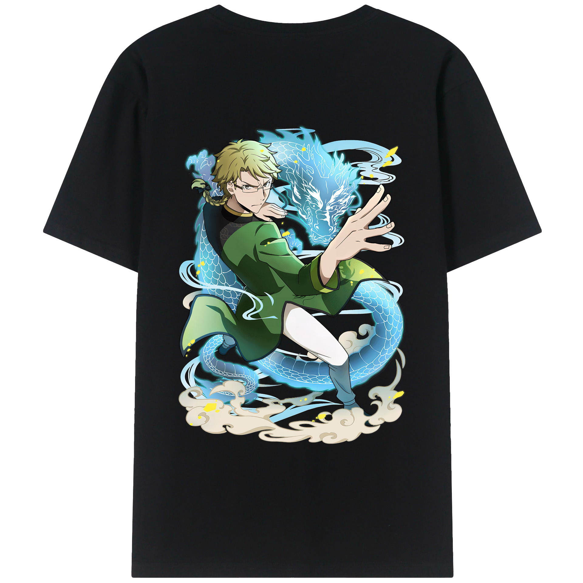 （画像用） 文豪ストレイドッグス Bungo Stray Dogs 綿100％ メンズ半袖Tシャツ（バックプリント） 通気性