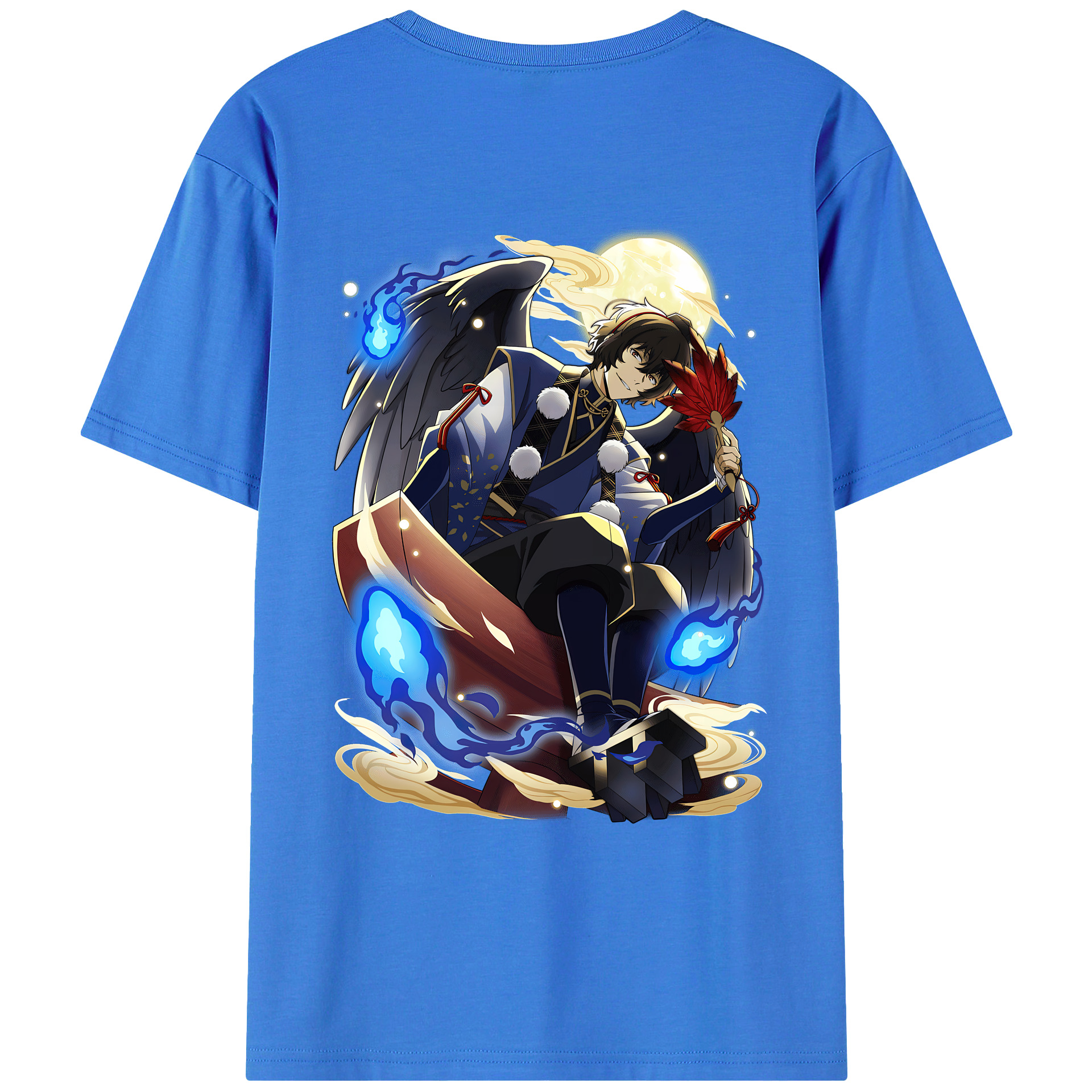 （画像用） 文豪ストレイドッグス Bungo Stray Dogs 綿100％ メンズ半袖Tシャツ（バックプリント） 通気性