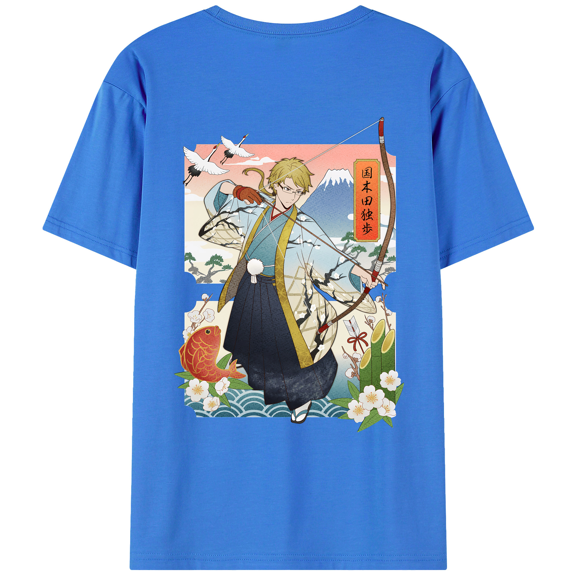 （画像用） 文豪ストレイドッグス Bungo Stray Dogs 綿100％ メンズ半袖Tシャツ（バックプリント） 通気性