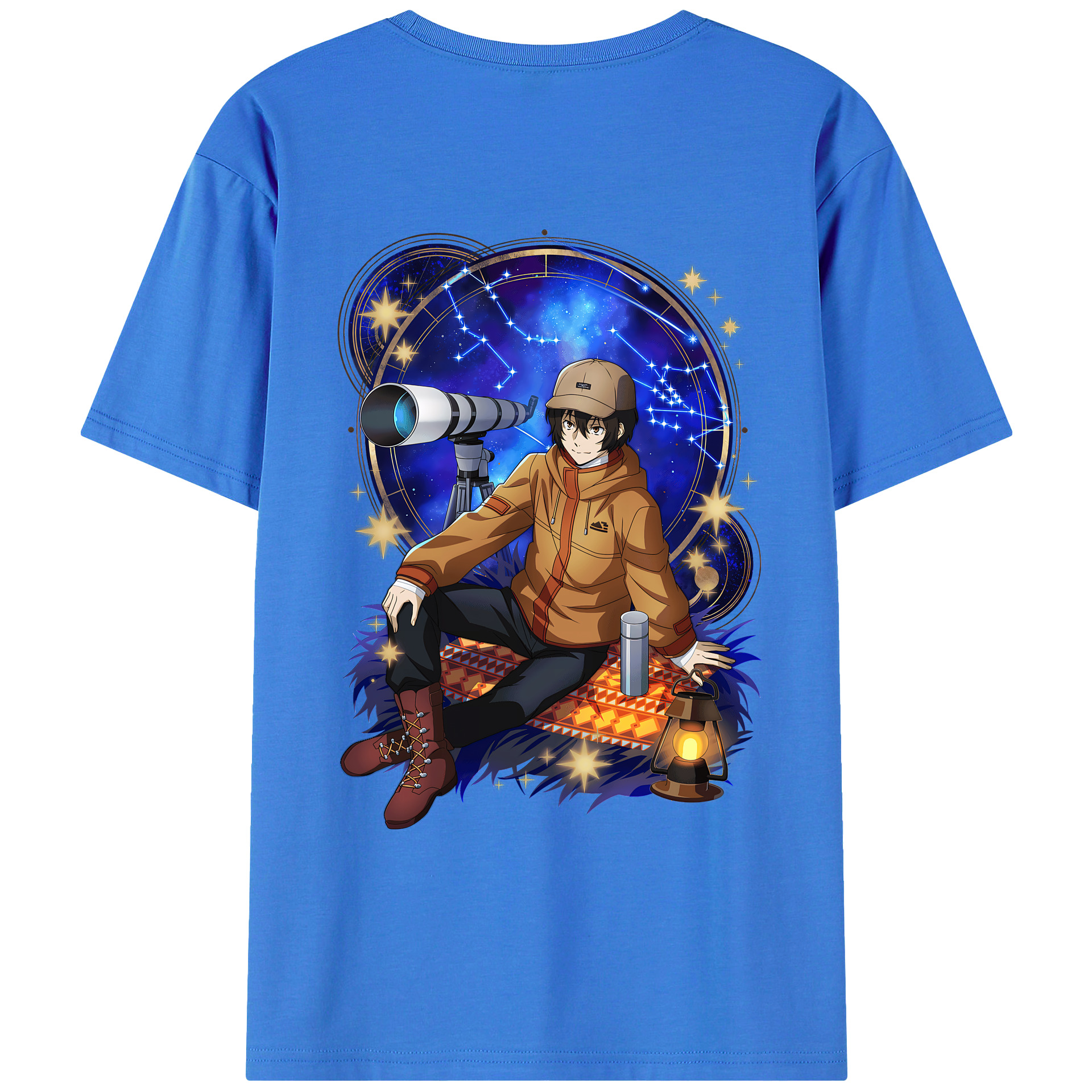 （画像用） 文豪ストレイドッグス Bungo Stray Dogs 綿100％ メンズ半袖Tシャツ（バックプリント） 通気性