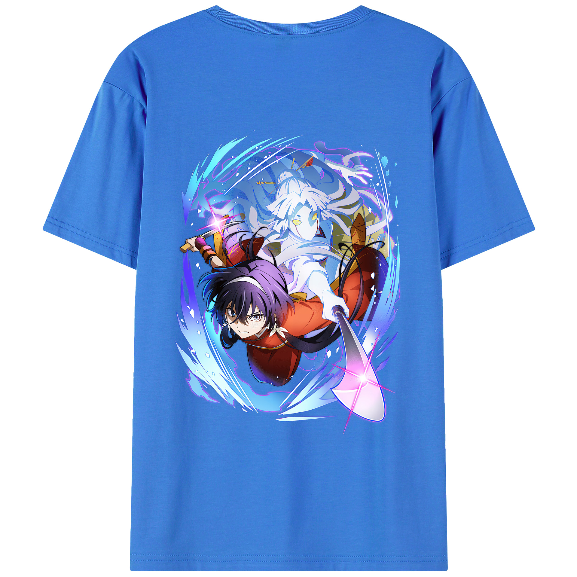 （画像用） 文豪ストレイドッグス Bungo Stray Dogs 綿100％ メンズ半袖Tシャツ（バックプリント） 通気性