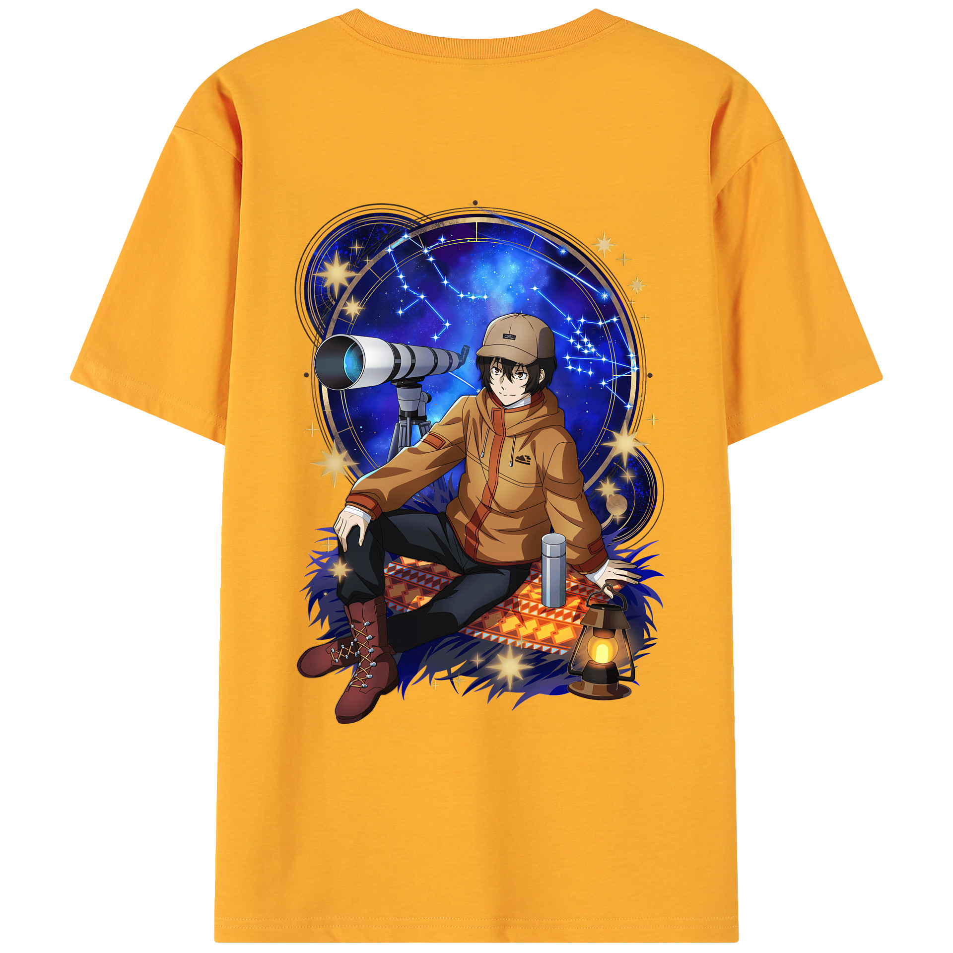 （画像用） 文豪ストレイドッグス Bungo Stray Dogs 綿100％ メンズ半袖Tシャツ（バックプリント） 通気性