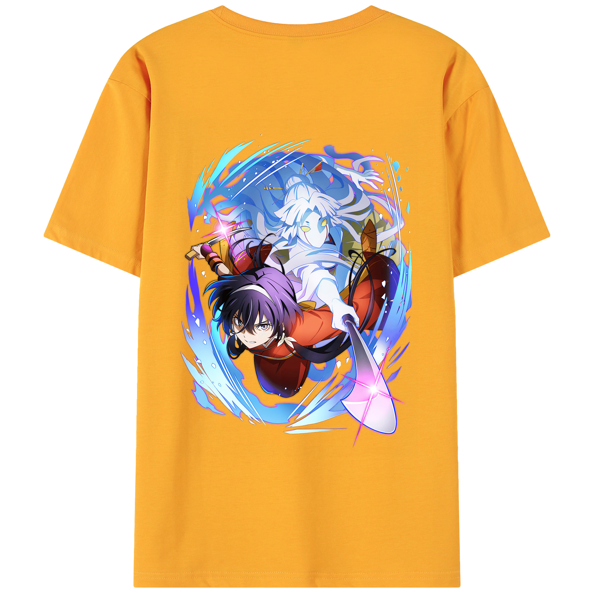 （画像用） 文豪ストレイドッグス Bungo Stray Dogs 綿100％ メンズ半袖Tシャツ（バックプリント） 通気性