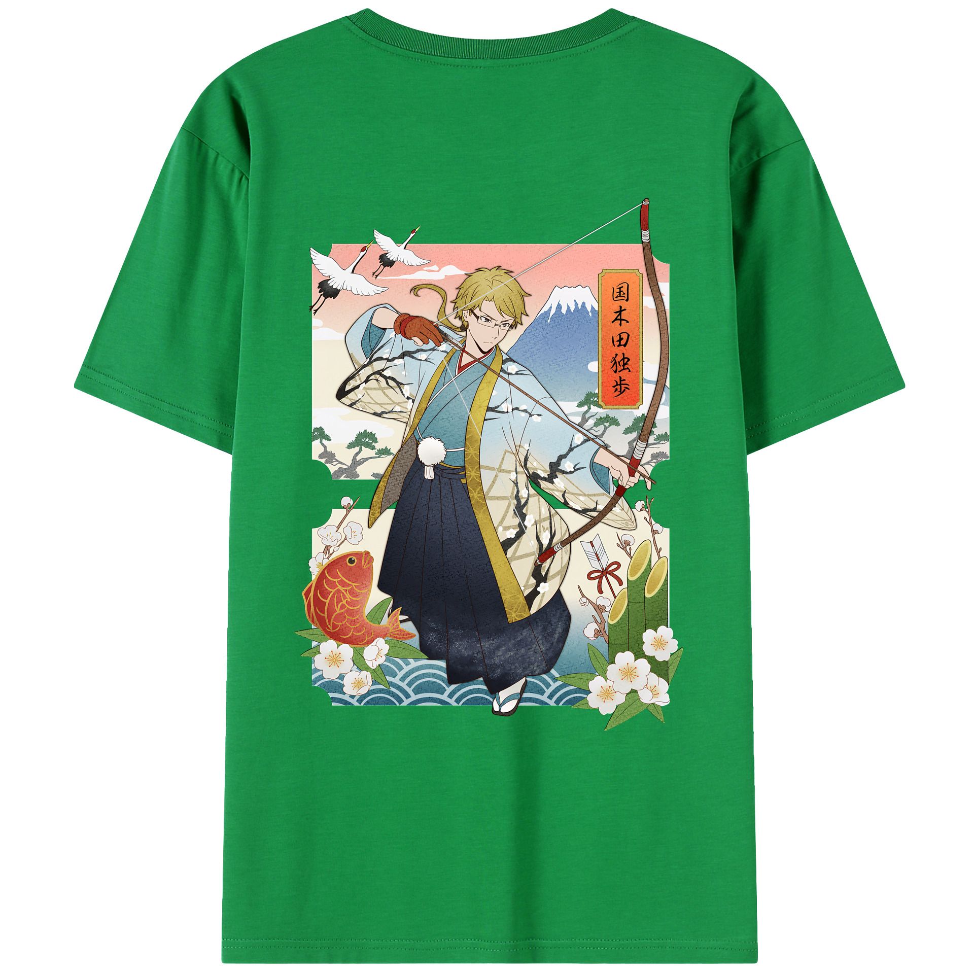 （画像用） 文豪ストレイドッグス Bungo Stray Dogs 綿100％ メンズ半袖Tシャツ（バックプリント） 通気性
