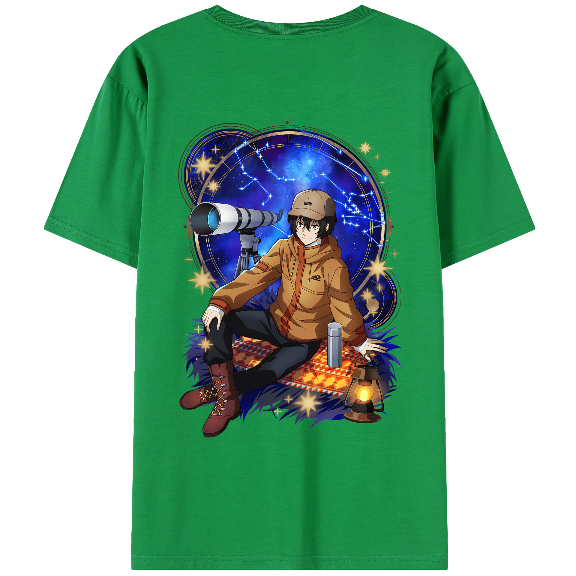 （画像用） 文豪ストレイドッグス Bungo Stray Dogs 綿100％ メンズ半袖Tシャツ（バックプリント） 通気性