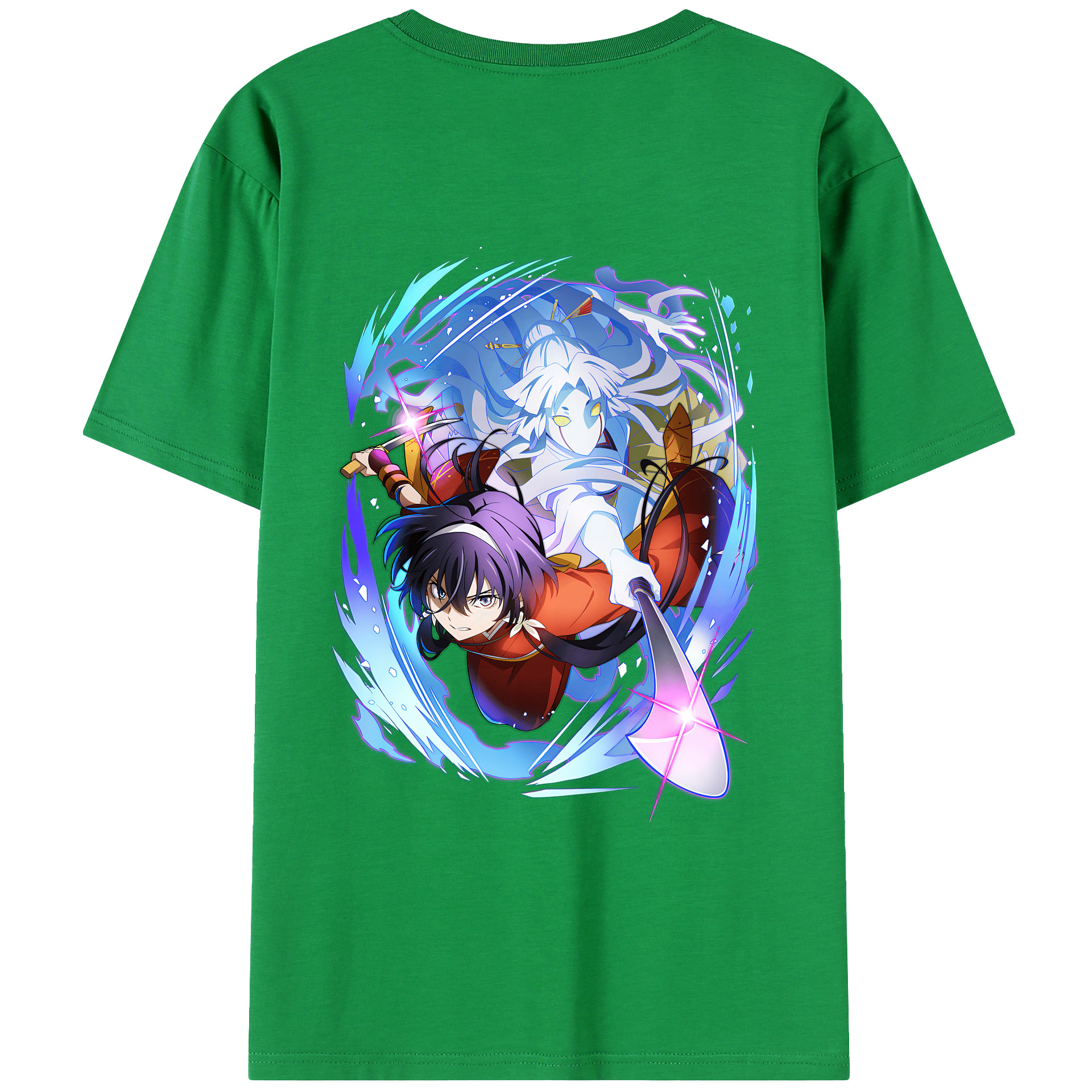（画像用） 文豪ストレイドッグス Bungo Stray Dogs 綿100％ メンズ半袖Tシャツ（バックプリント） 通気性