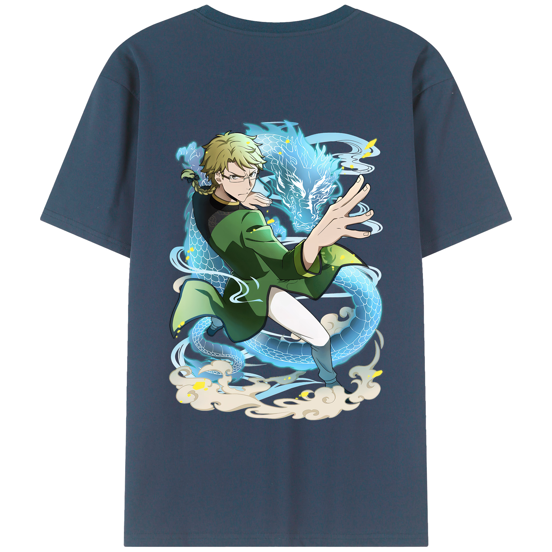 （画像用） 文豪ストレイドッグス Bungo Stray Dogs 綿100％ メンズ半袖Tシャツ（バックプリント） 通気性