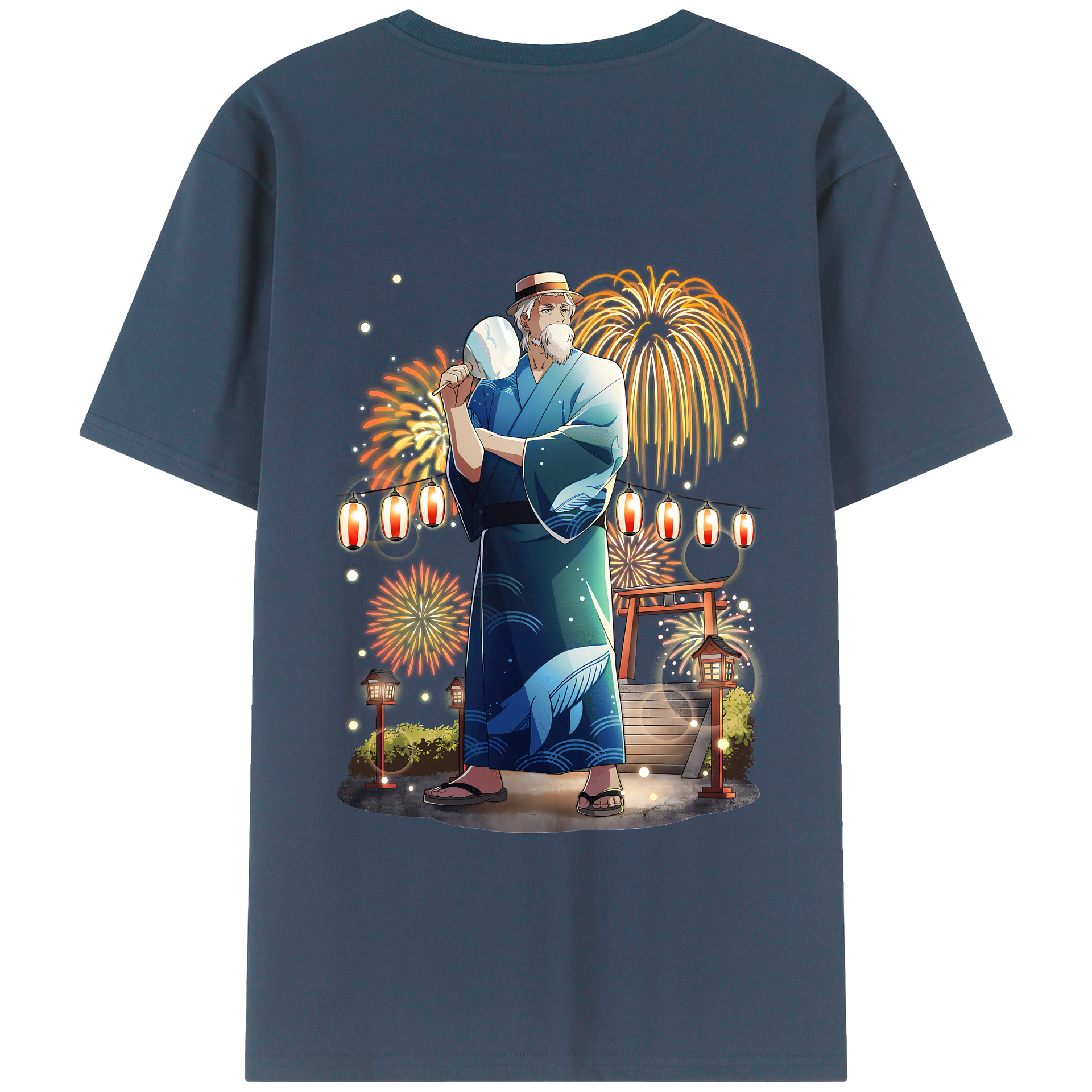 （画像用） 文豪ストレイドッグス Bungo Stray Dogs 綿100％ メンズ半袖Tシャツ（バックプリント） 通気性