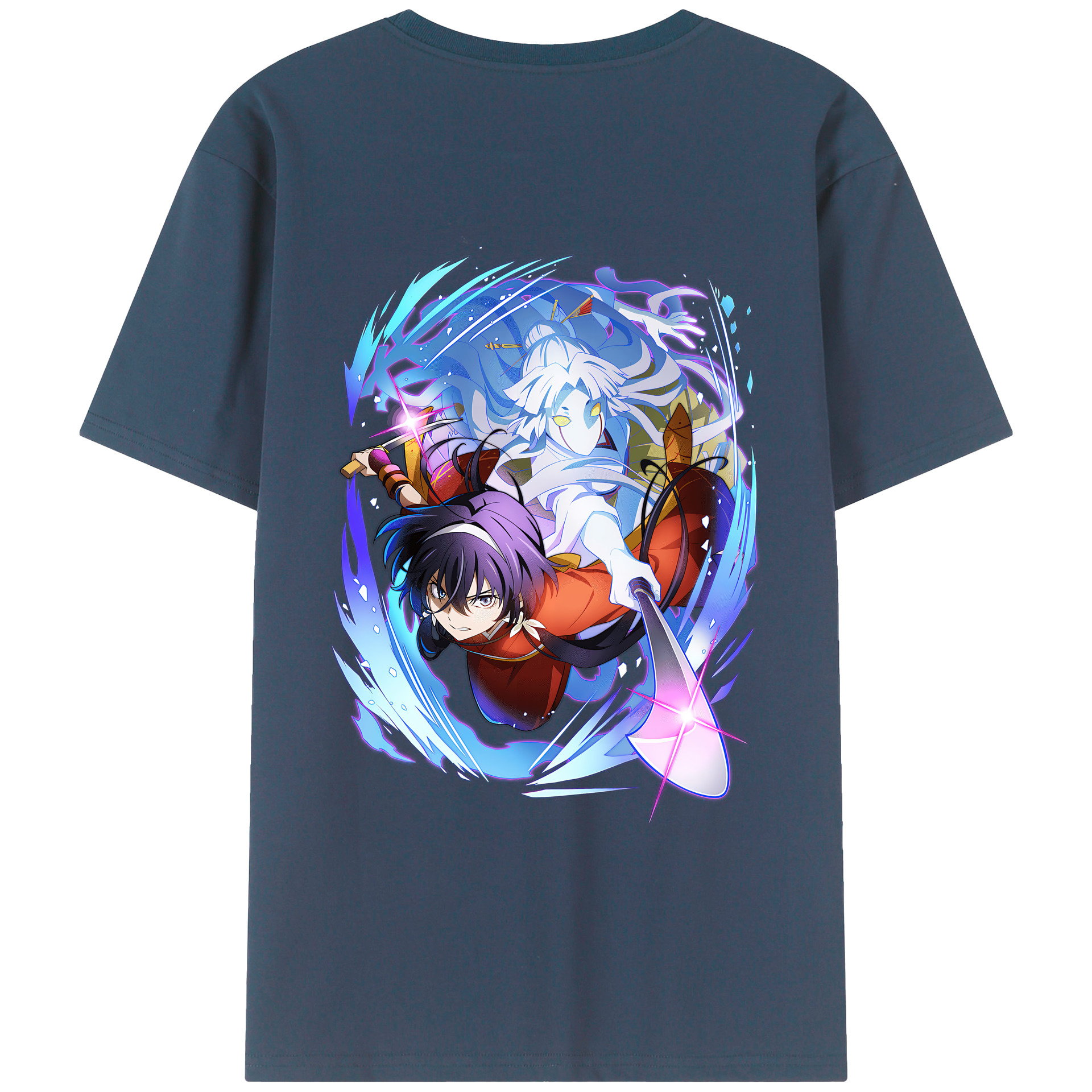 （画像用） 文豪ストレイドッグス Bungo Stray Dogs 綿100％ メンズ半袖Tシャツ（バックプリント） 通気性