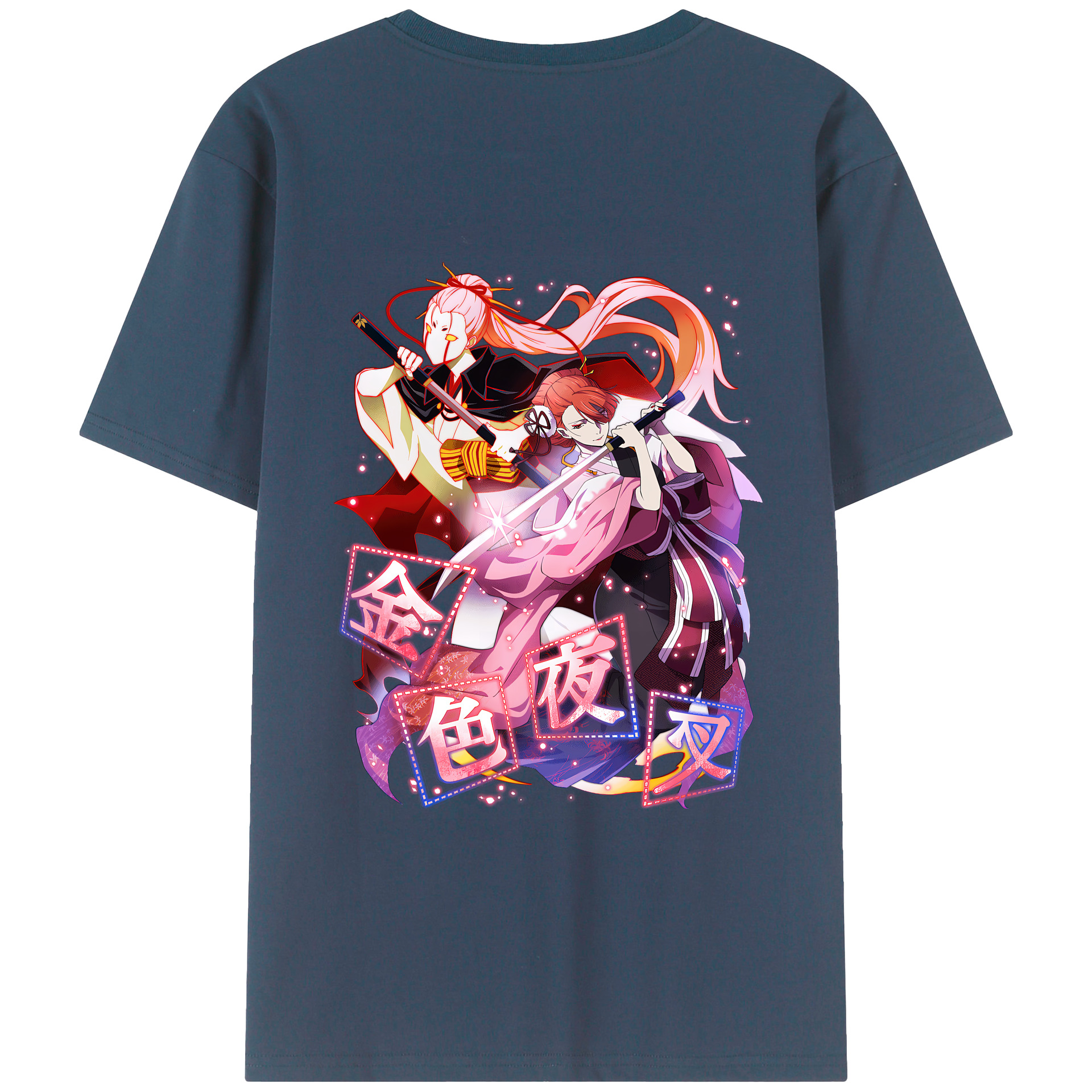 （画像用） 文豪ストレイドッグス Bungo Stray Dogs 綿100％ メンズ半袖Tシャツ（バックプリント） 通気性
