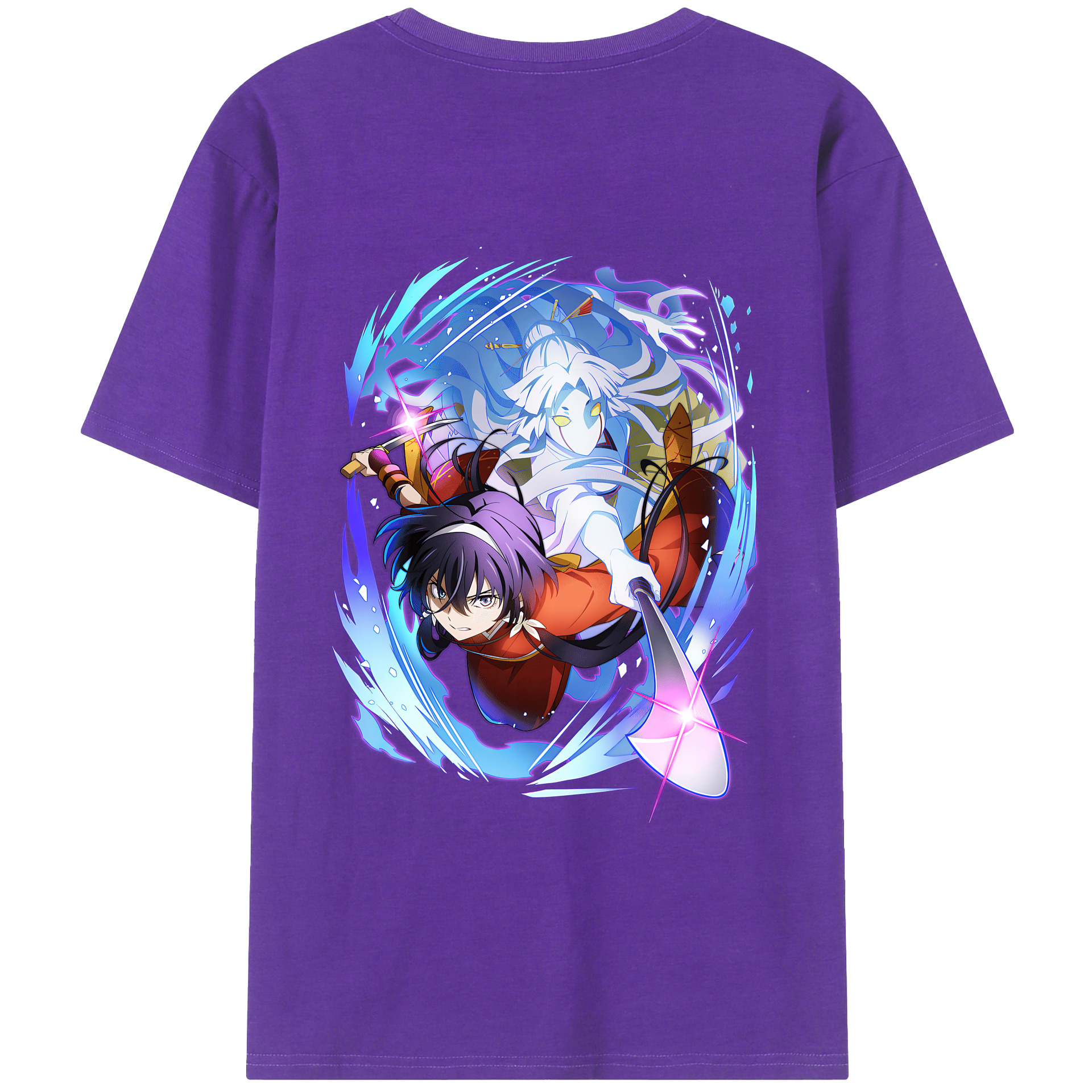 （画像用） 文豪ストレイドッグス Bungo Stray Dogs 綿100％ メンズ半袖Tシャツ（バックプリント） 通気性