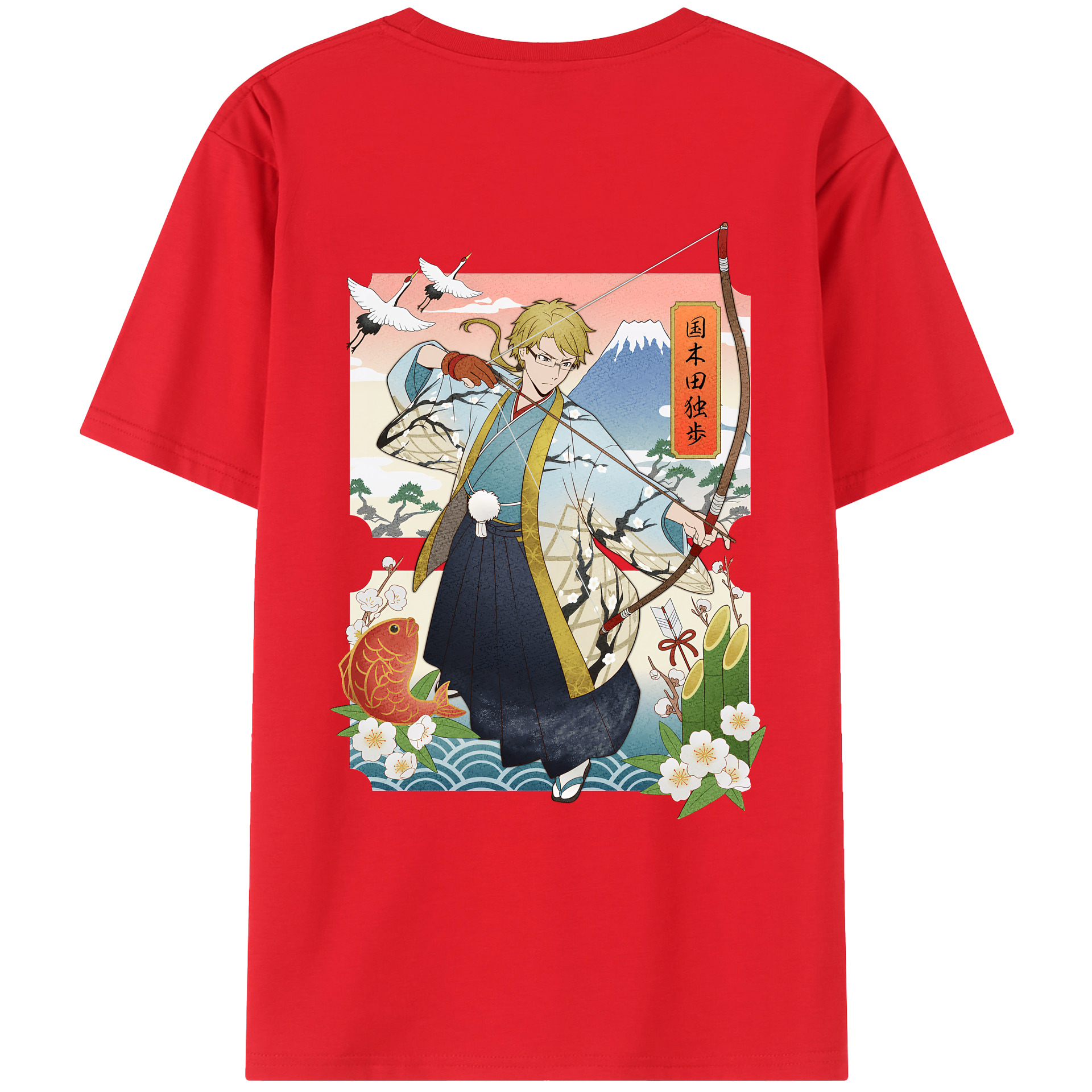 （画像用） 文豪ストレイドッグス Bungo Stray Dogs 綿100％ メンズ半袖Tシャツ（バックプリント） 通気性