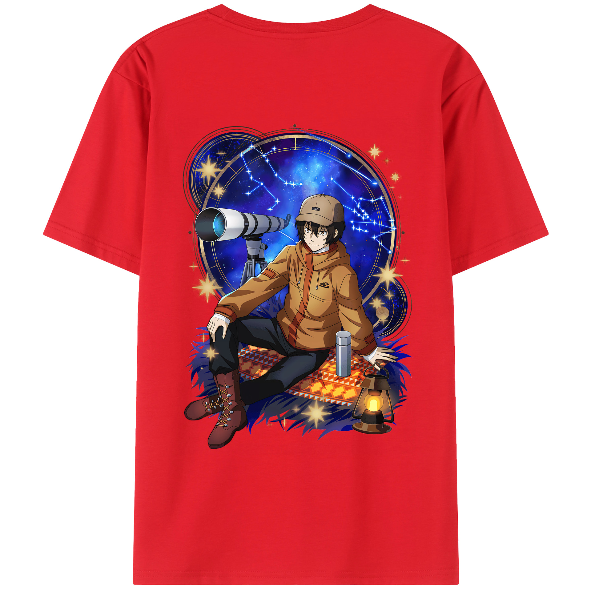 （画像用） 文豪ストレイドッグス Bungo Stray Dogs 綿100％ メンズ半袖Tシャツ（バックプリント） 通気性