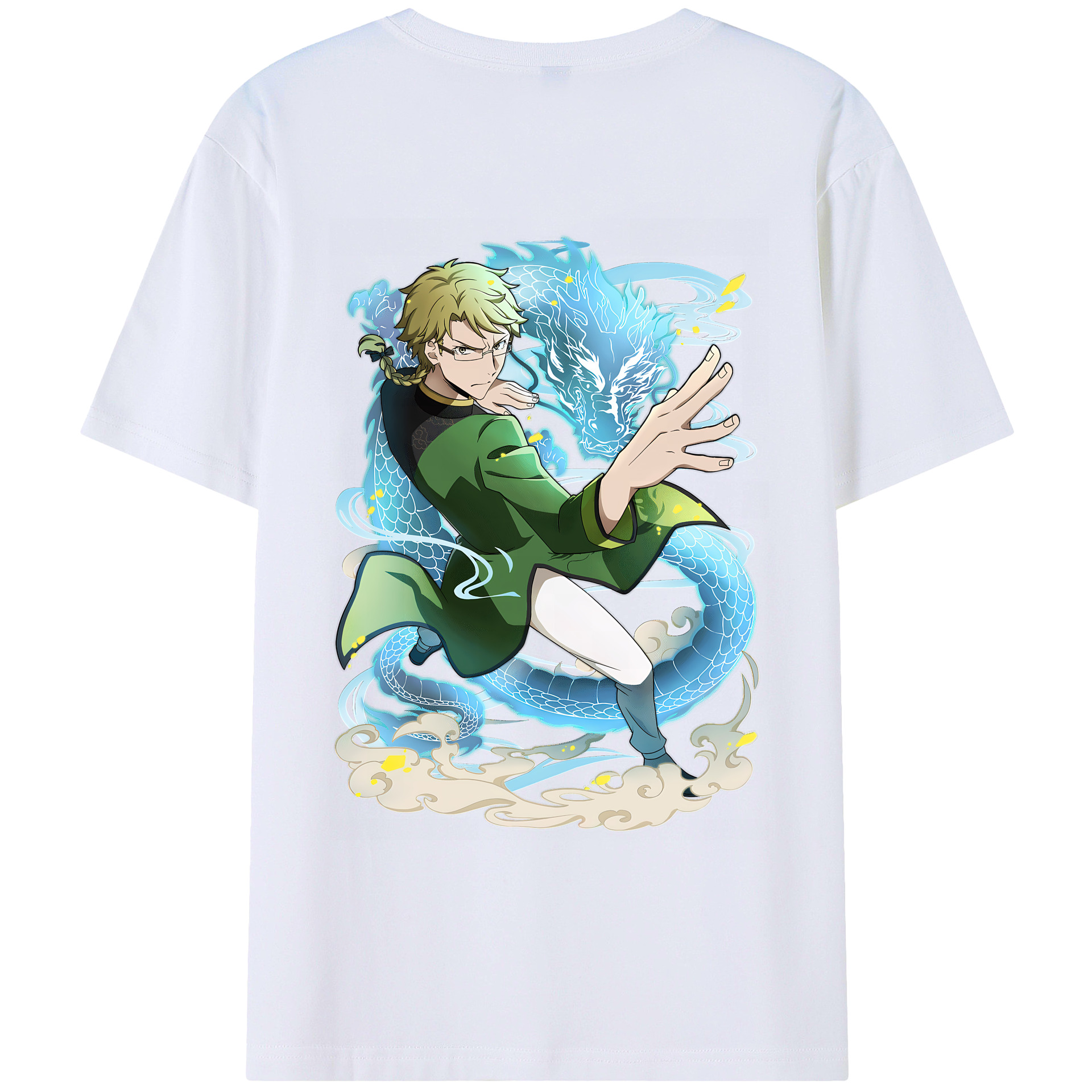 （画像用） 文豪ストレイドッグス Bungo Stray Dogs 綿100％ メンズ半袖Tシャツ（バックプリント） 通気性