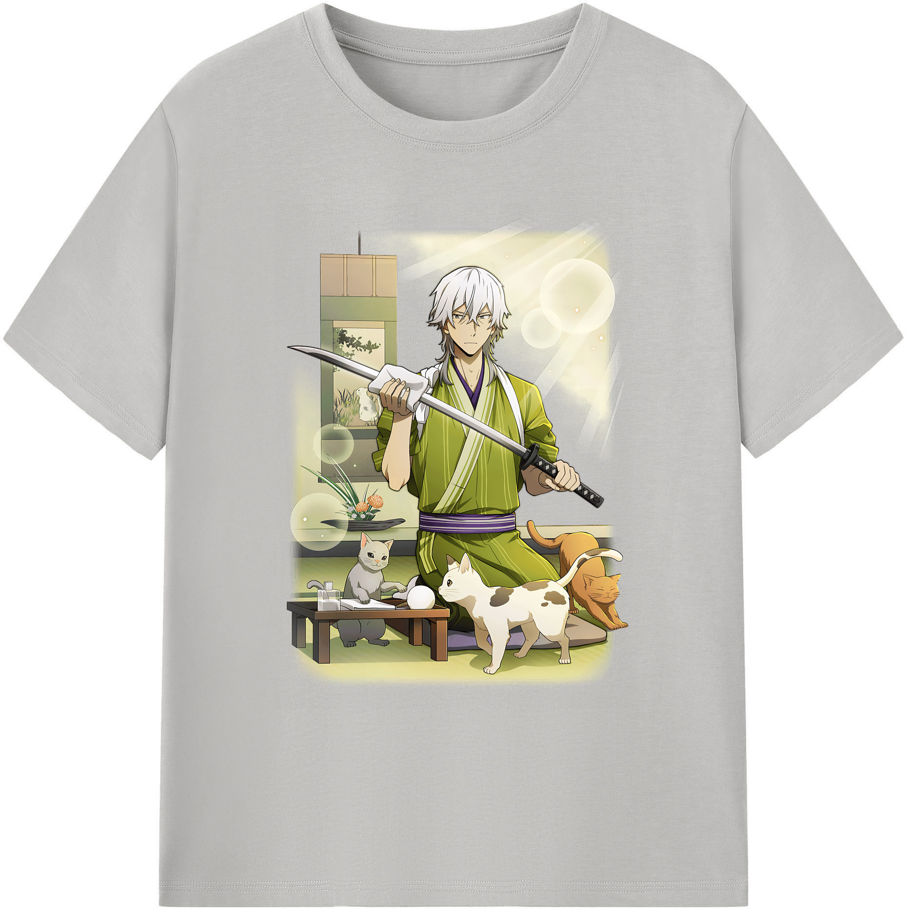 （画像用） 文豪ストレイドッグス Bungo Stray Dogs 綿100％ メンズ半袖Tシャツ｜肌触りやわらか＆通気性