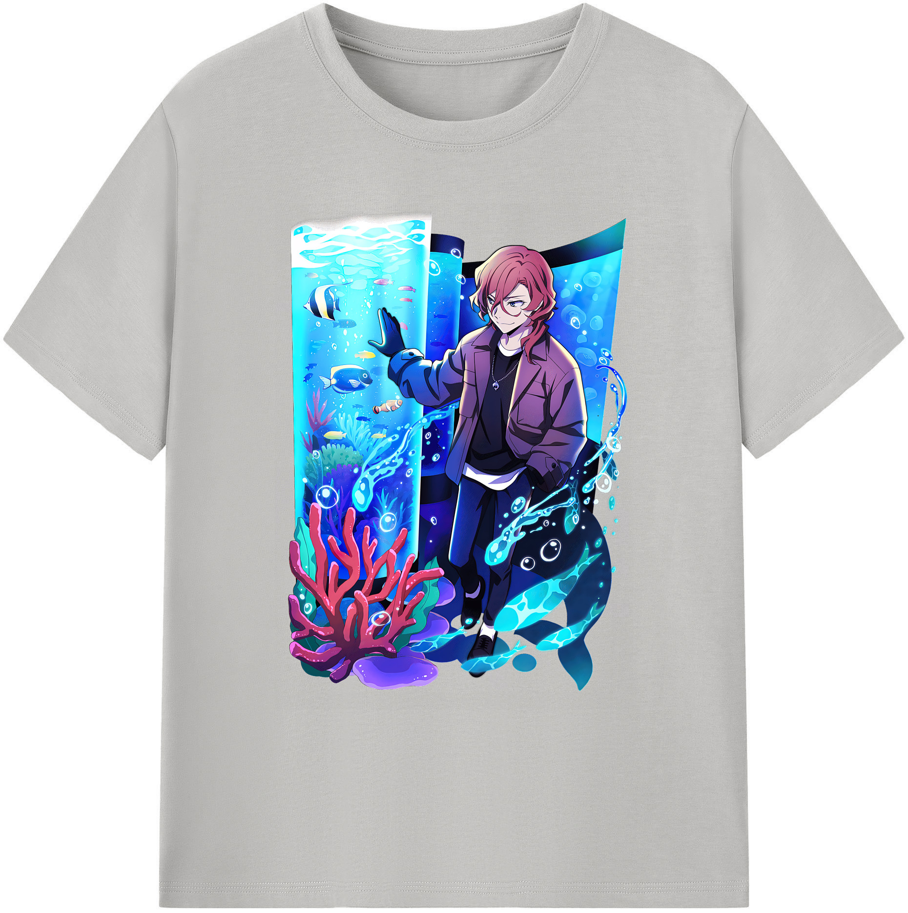 （画像用） 文豪ストレイドッグス Bungo Stray Dogs 綿100％ メンズ半袖Tシャツ｜肌触りやわらか＆通気性