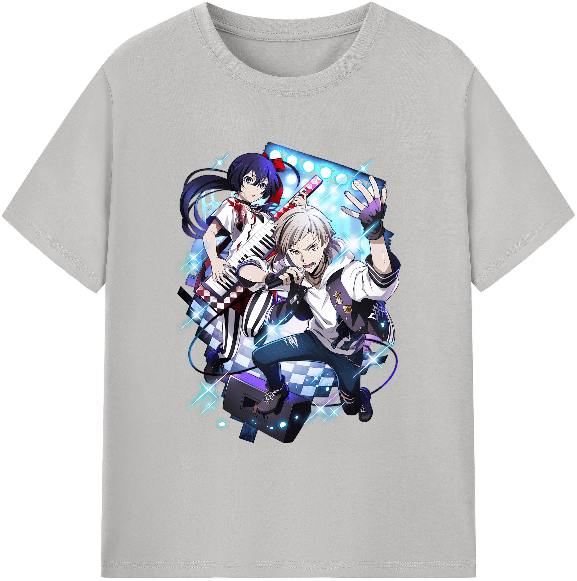 （画像用） 文豪ストレイドッグス Bungo Stray Dogs 綿100％ メンズ半袖Tシャツ｜肌触りやわらか＆通気性