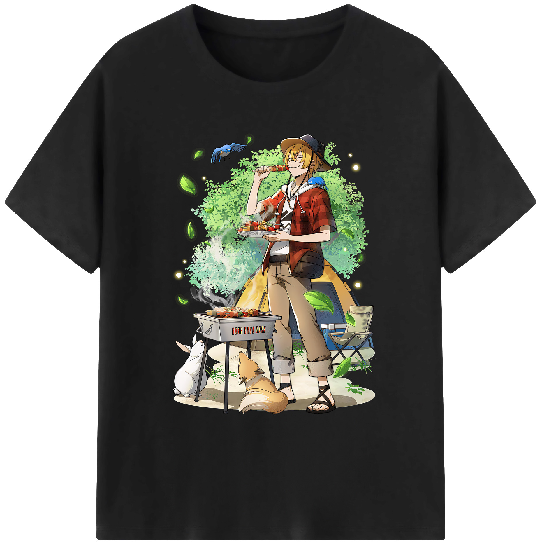 （画像用） 文豪ストレイドッグス Bungo Stray Dogs 綿100％ メンズ半袖Tシャツ｜肌触りやわらか＆通気性