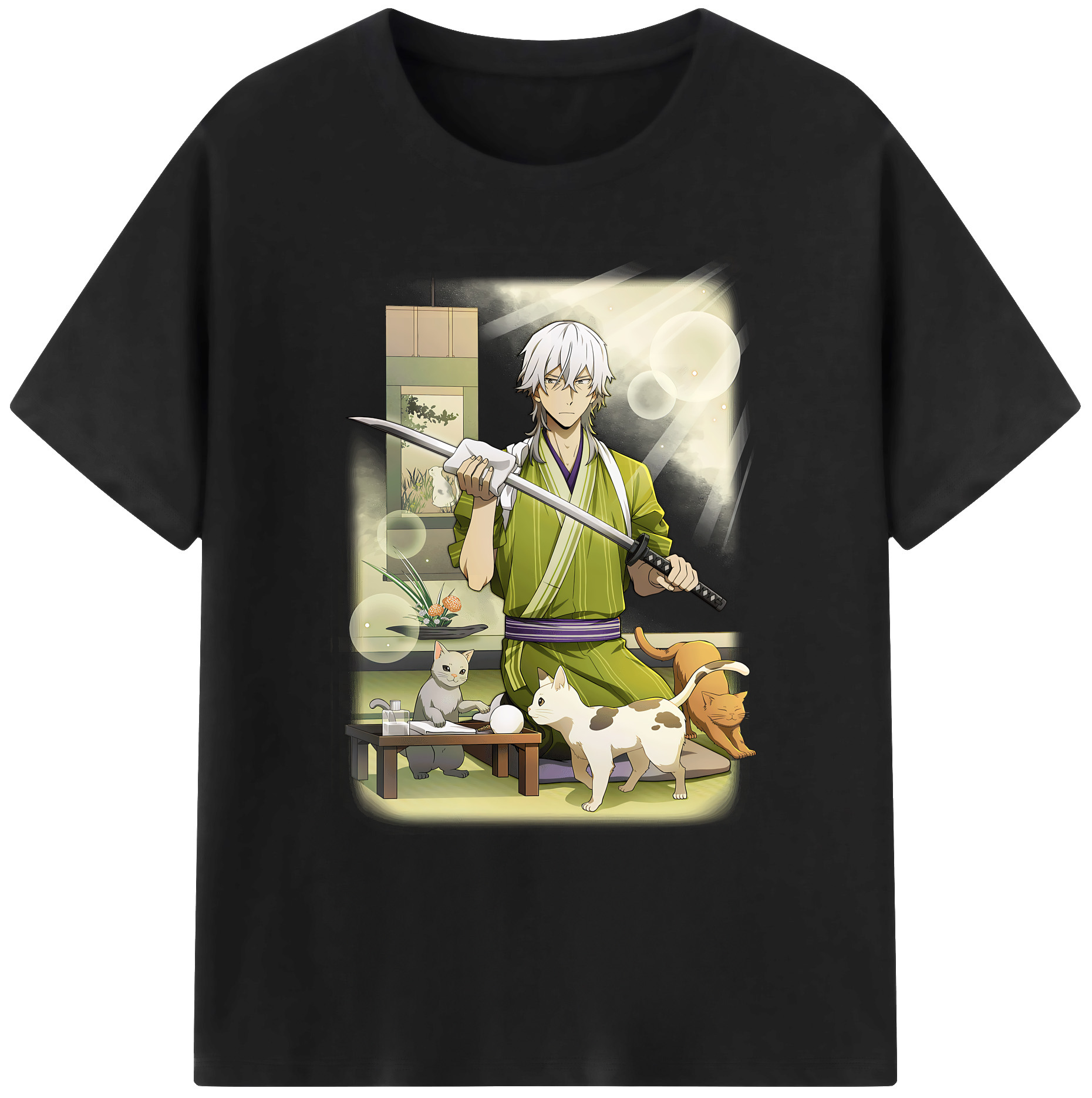（画像用） 文豪ストレイドッグス Bungo Stray Dogs 綿100％ メンズ半袖Tシャツ｜肌触りやわらか＆通気性